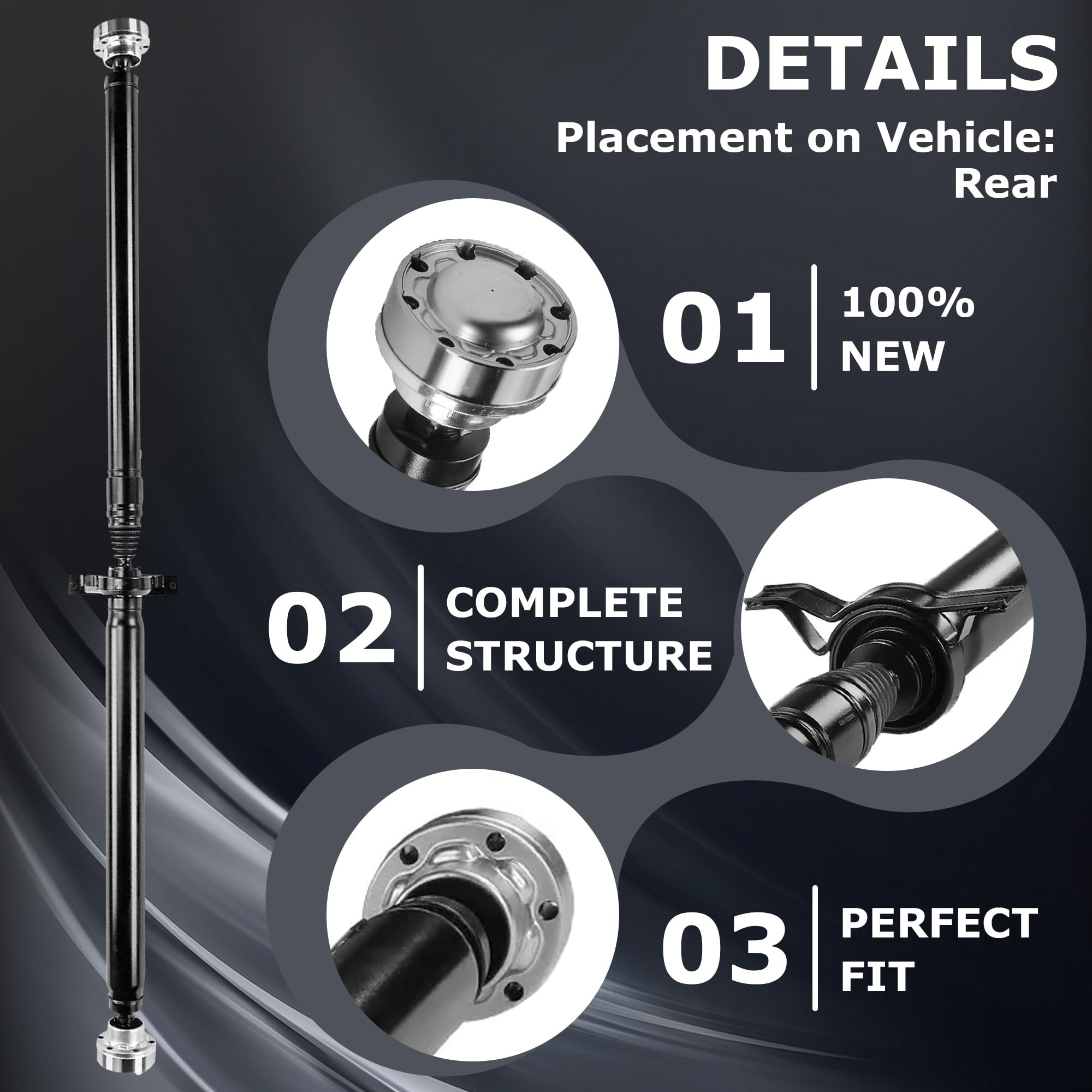 2015-2018 Dodge Charger Chrysler 300 RWD Rear Driveshaft Prop Shaft Assembly - Replacement Part 5C3Z4A376F 938-801 - Perfect for Smooth Drivetrain Performance & Vehicle Maintenance