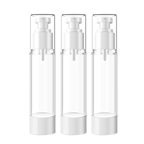 Uonlytech 3-Piece Glass Travel Shampoo Bottles Set - Refillable Vacuum Dispenser Spray Bottles for Toiletries, Lotion & Hair Care | Perfect for Home, Gym & Travel Accessories