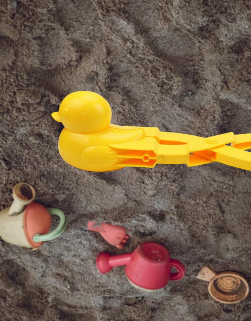 Durable Snowball Maker Tool with Handle for Kids & Adults - Cartoon Duck Design for Winter Outdoor Play - Perfect for Snowball Fights, Snowman Building & Family Fun Activities