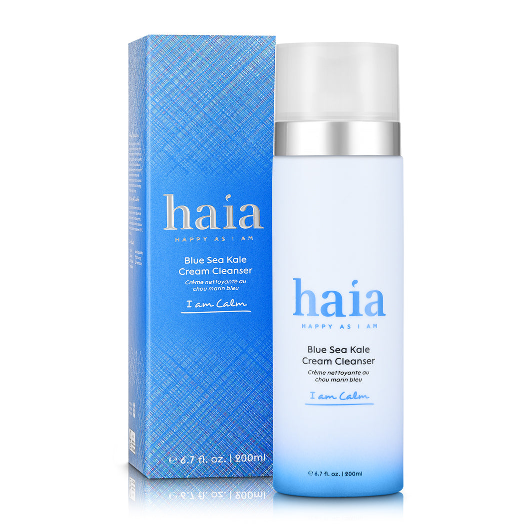 Haia I Am Calm Blue Sea Kale Cream Cleanser - Gentle Face Wash for Sensitive Skin, Hydrating & Soothing, Perfect for Daily Skincare Routine & Post-Workout Refresh