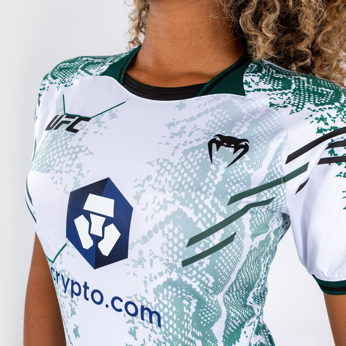 Venum UFC Adrenaline Authentic Women's Fight Night Walkout Jersey - Emerald Edition (White/Green) | MMA Training, UFC Events & Sports Fan Apparel