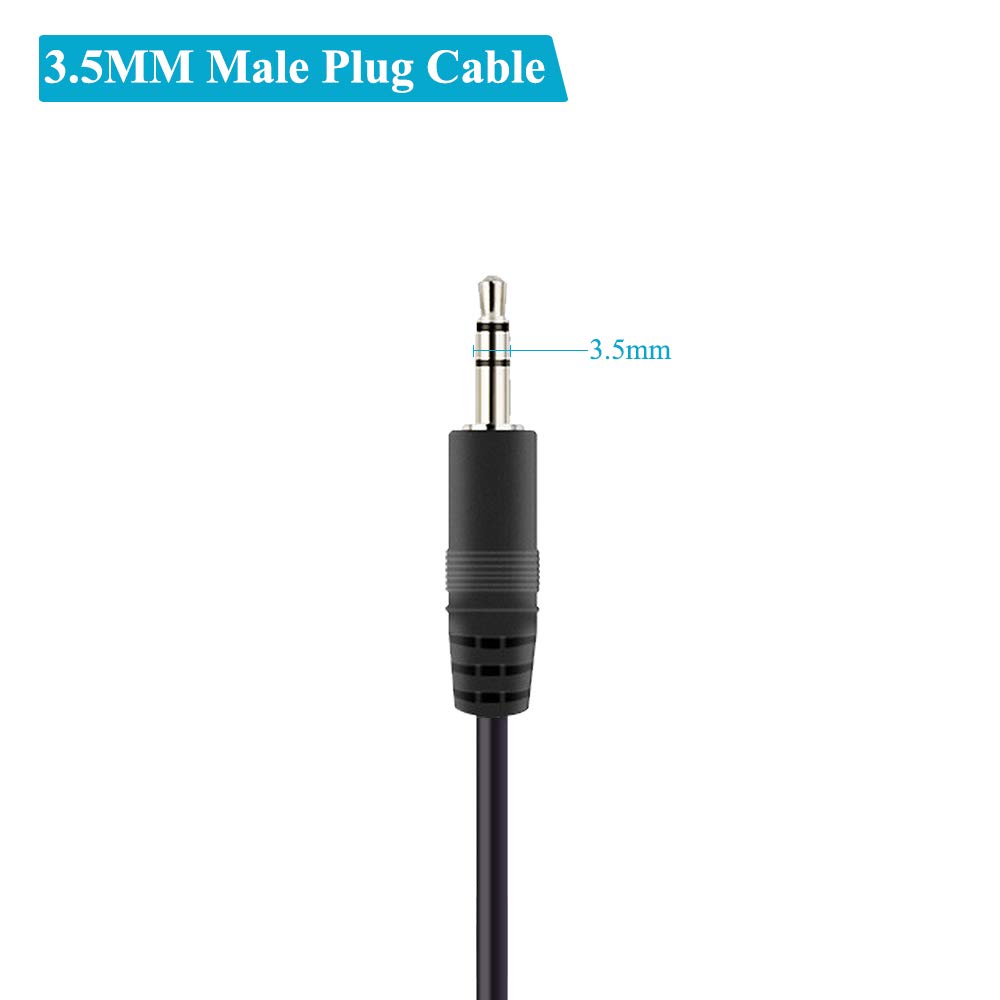 Fancasee 6FT 3.5mm Male to Bare Wire Speaker Cable - TRS Stereo Audio Adapter for Headphones, Headsets, Earphones - Perfect for Home Theater, Car Audio & DIY Speaker Repairs