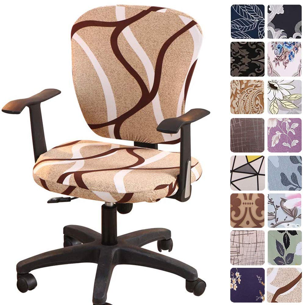 Melaluxe Universal Stretchable Office Chair Cover - Protective Slipcover for Computer & Desk Chairs | Perfect for Home Office, Gaming & Workspace Decor