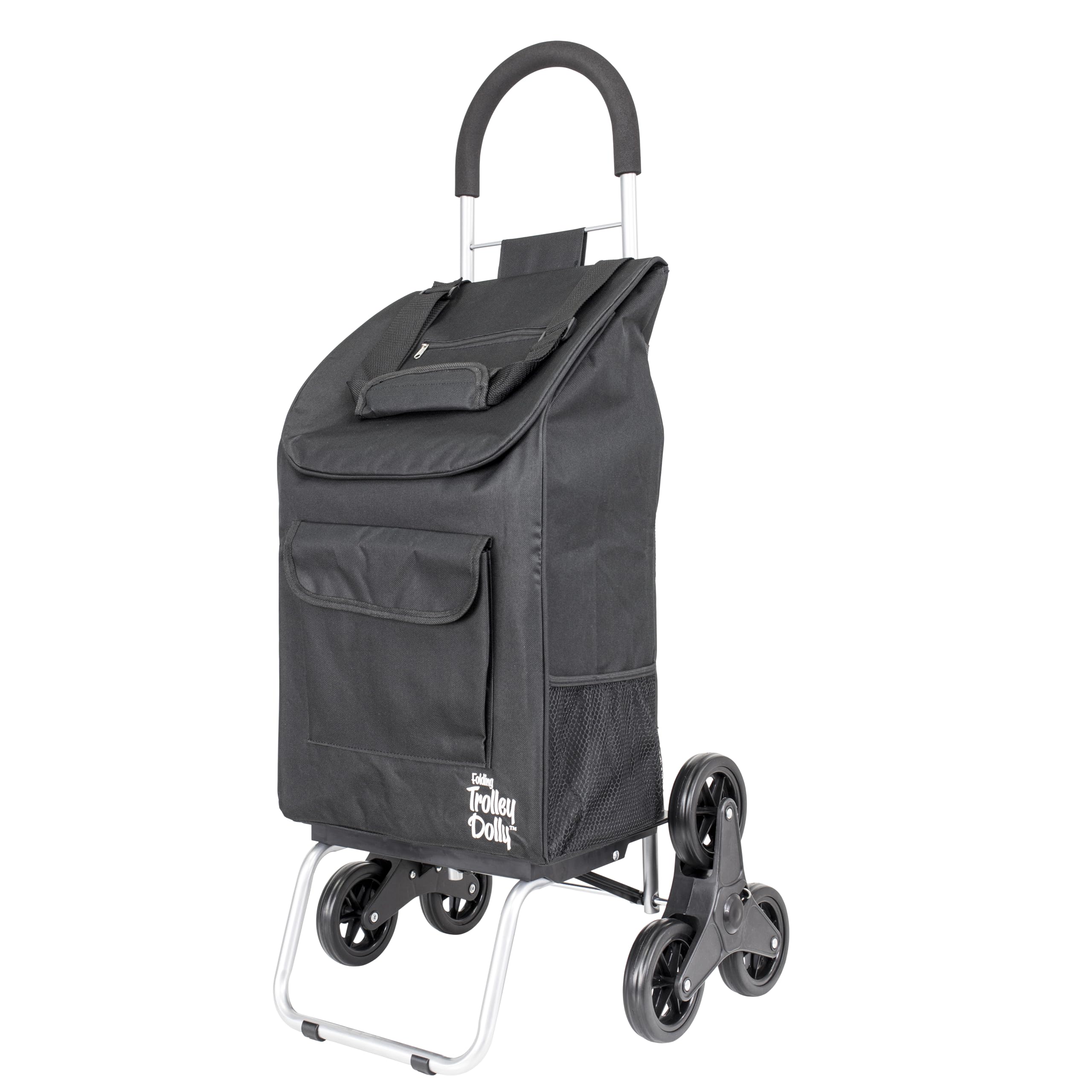 dbest Stair Climbing Hand Truck - Heavy Duty Folding Dolly Cart with Wheels for Moving Boxes & Luggage | Ideal for Home, Office & Warehouse Use