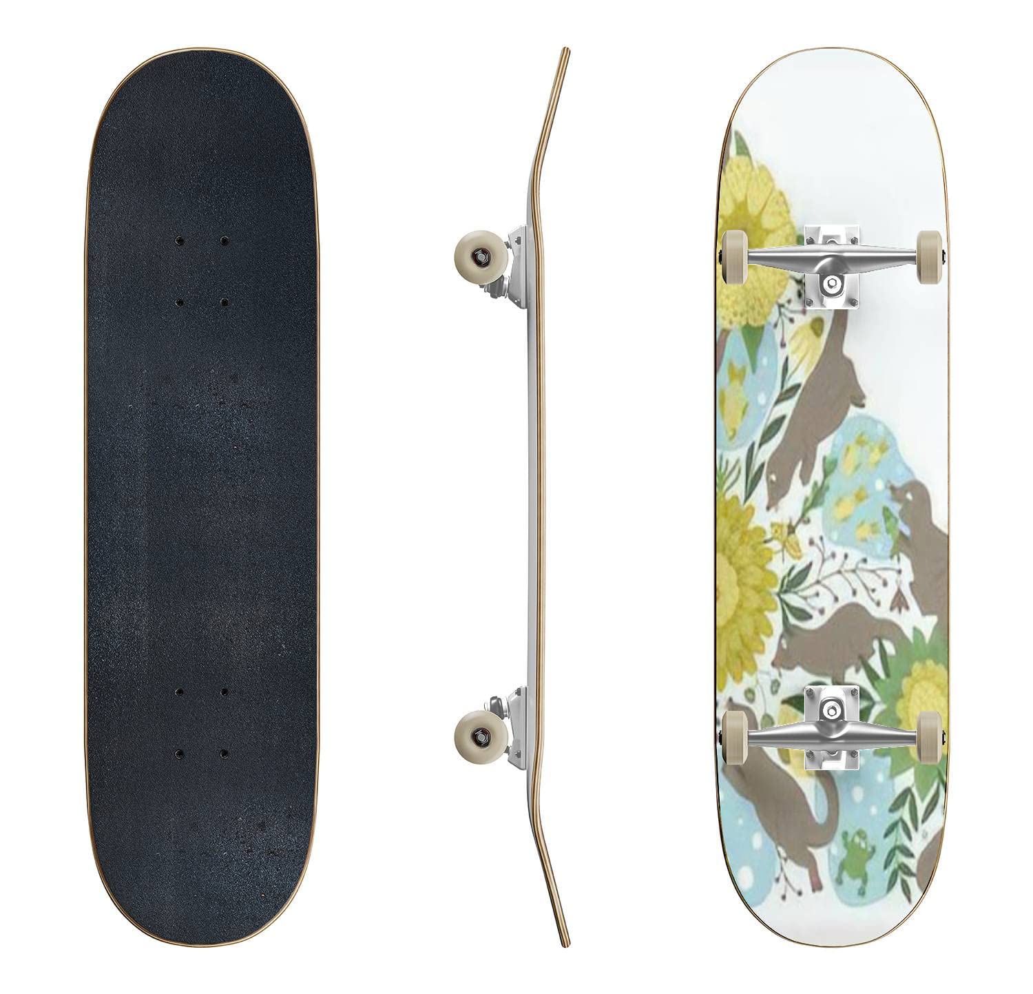 Cute Animal Skateboards - Parrot, Crocodile & Baby Animal Designs | Classic Concave Longboard for Beginners & Professionals | Perfect Teen Gifts for Extreme Sports & Street Skating | Amazon Best Seller