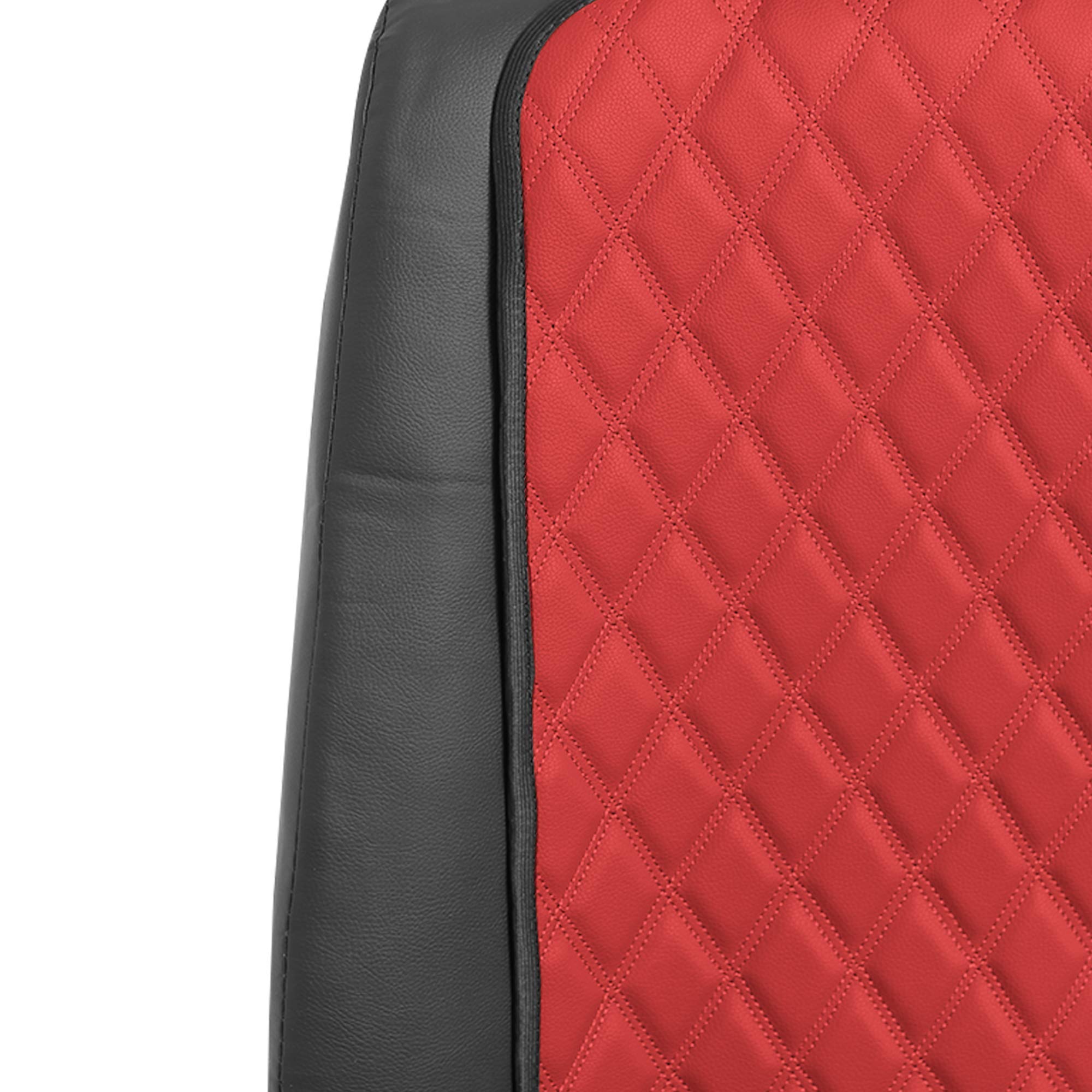Premium FH Group Car Seat Cushion - Faux Leather Auto Seat Pad with Front Pockets | Universal Fit for SUV, Sedan, Van | Airbag Compatible & Comfort Support | Perfect for Long Drives, Commuting & Road Trips (Red)