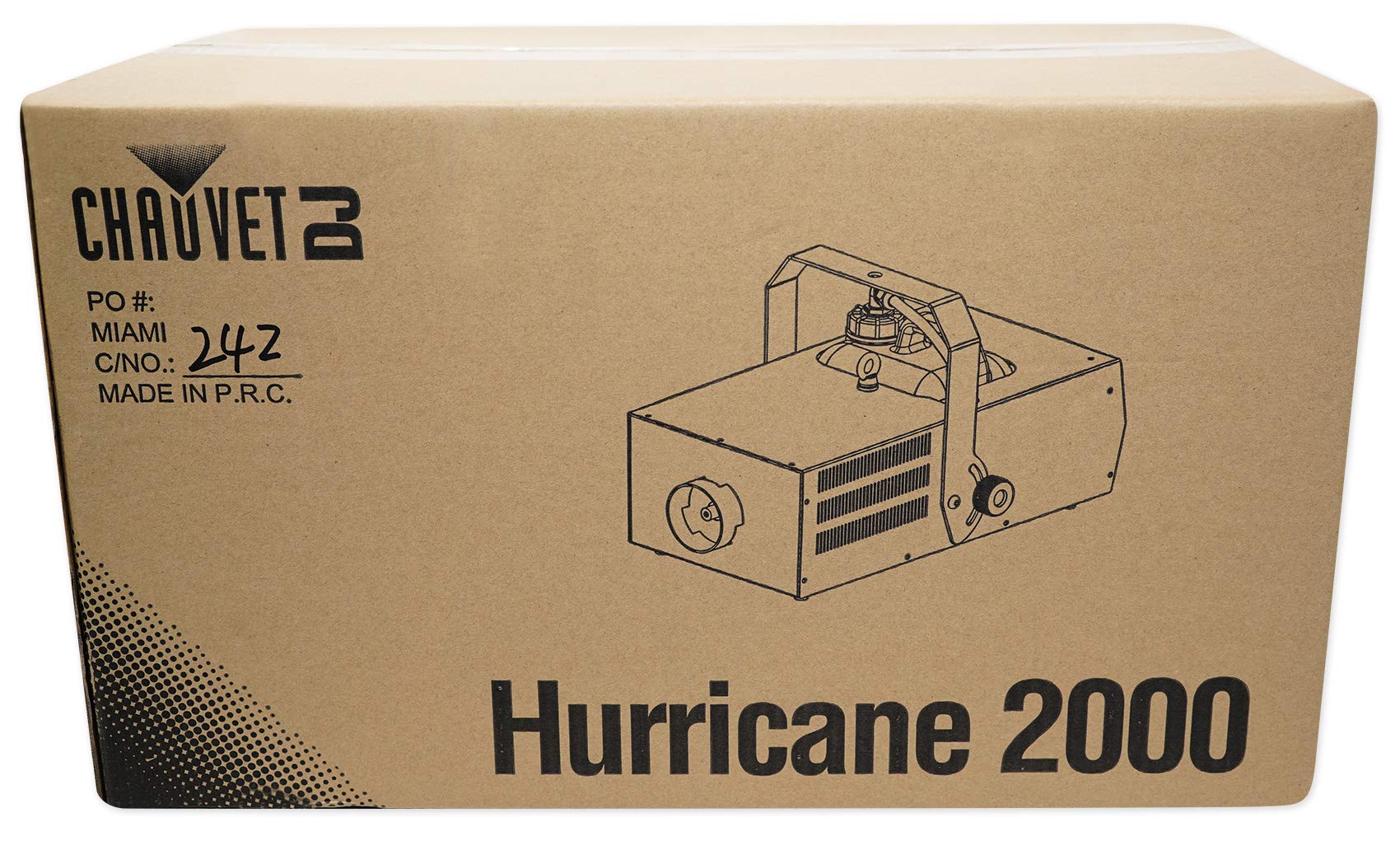 Chauvet DJ Hurricane 2000 DMX Fog Machine with Built-In Timer - Professional Fogger for Stage Shows, Concerts & Halloween Parties - Includes Headphones & Fog Fluid