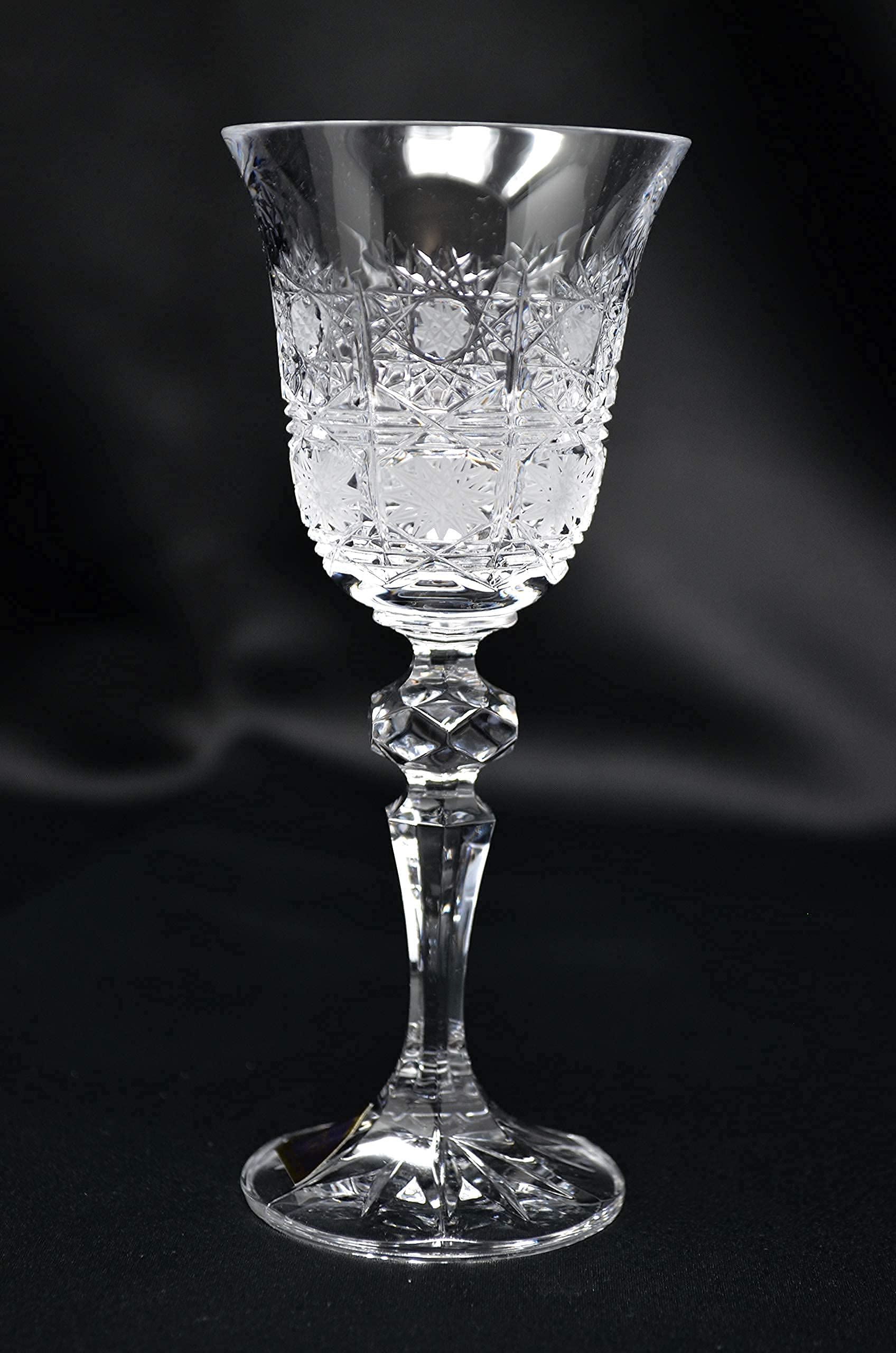 Premium Czech Crystal Glass Shot Glasses Set of 6 - 2oz Hand-Cut Liqueur Glasses for Vodka, Brandy, Sherry & Whiskey - Elegant Vintage Lace Design - Perfect for Wedding Decor, Home Bar & Luxury Entertaining