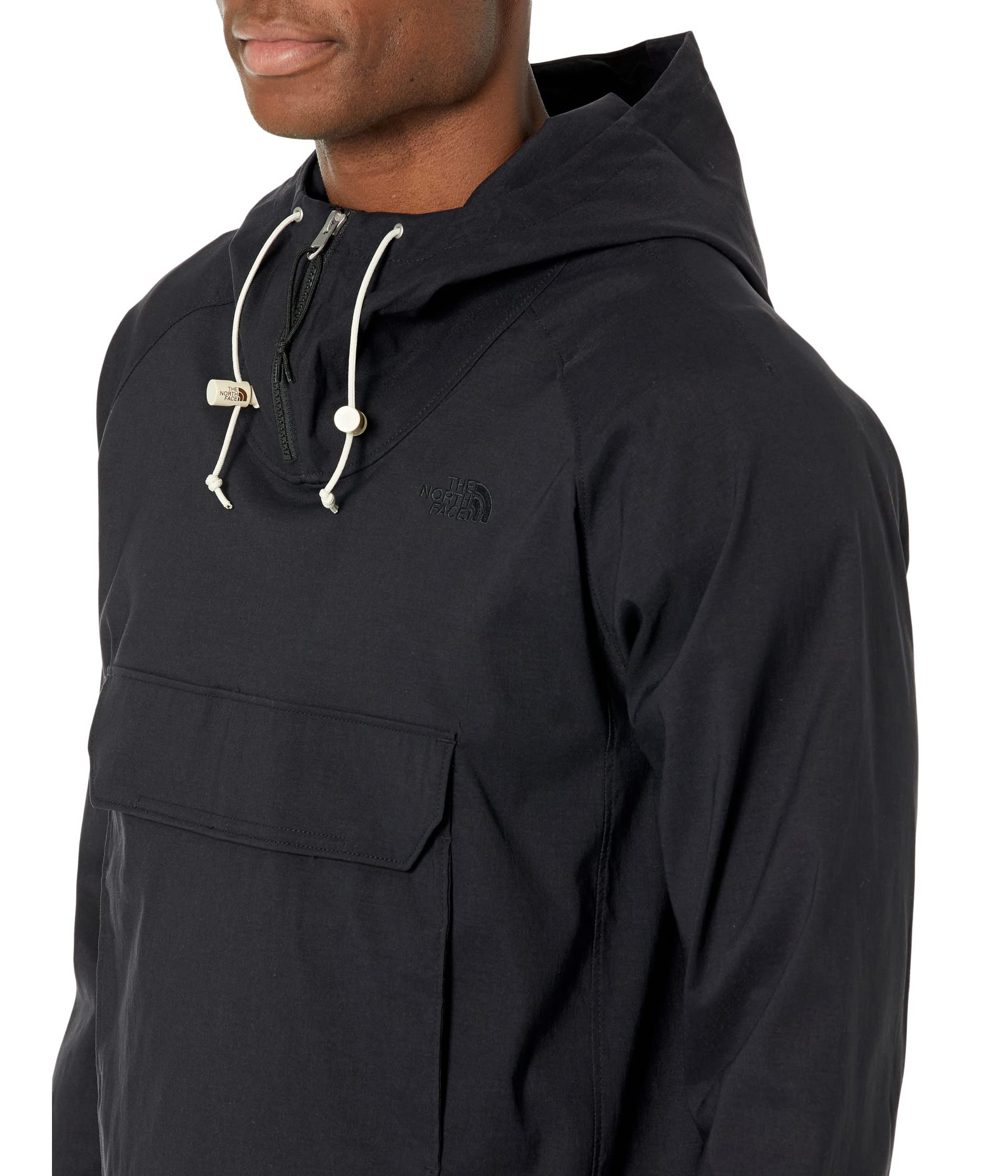 THE NORTH FACE Class V Pullover Hoodie - Men's Black XL Fleece Jacket for Outdoor Hiking & Winter Camping
