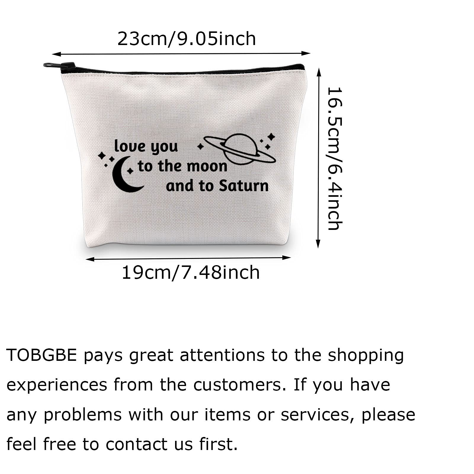 TOBGBE Singer Lyrics Inspired Makeup Bag - Unique Album Themed Gift for Music Fans (Moon & Saturn Design) - Perfect for Concerts, Travel & Daily Use