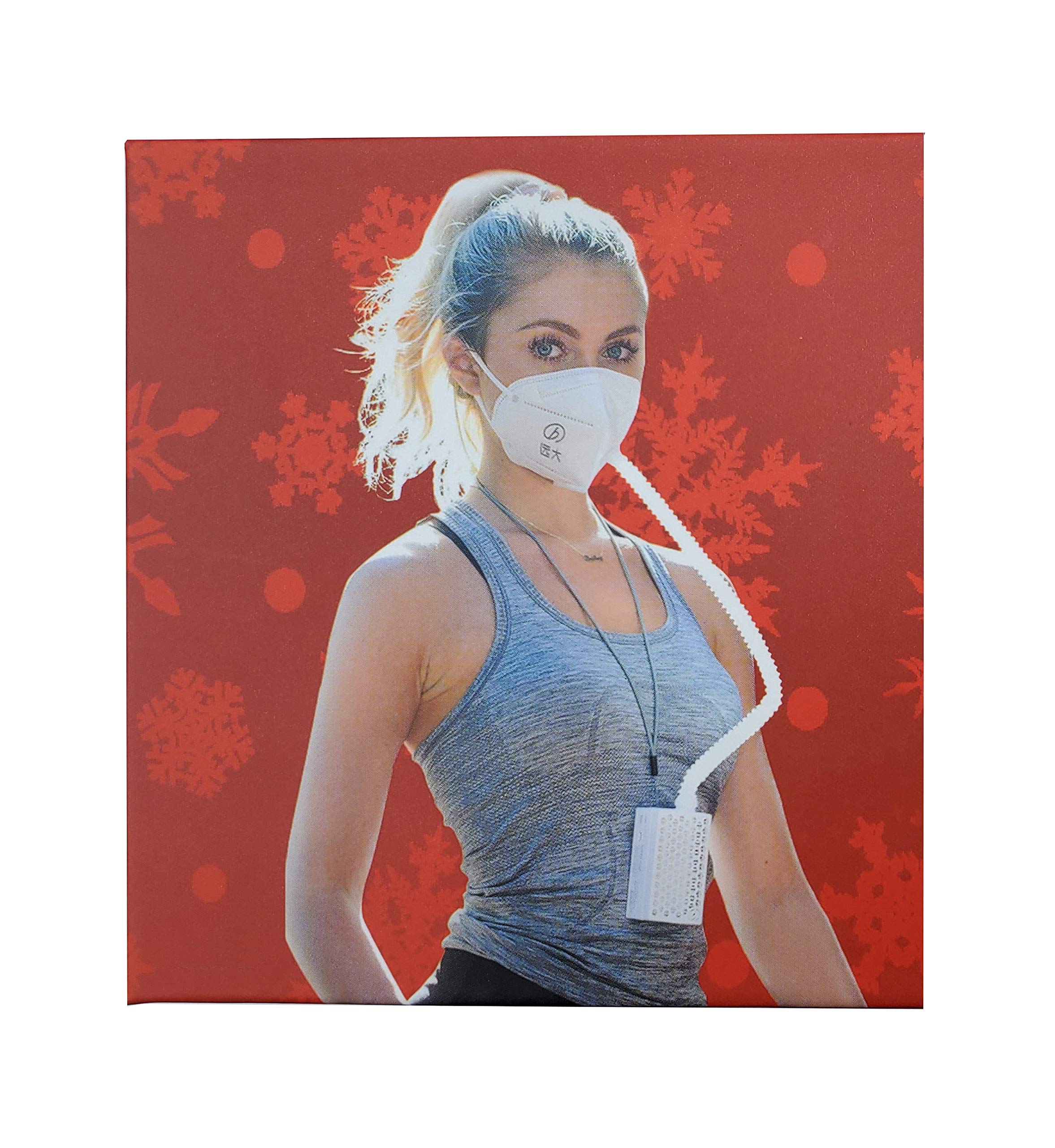 BROAD AirPro Mask Rechargeable Electric Air Purifier with HEPA Filter & Arm Band - Holiday Edition | Portable Respiratory Protection for Travel, Work & Outdoor Activities