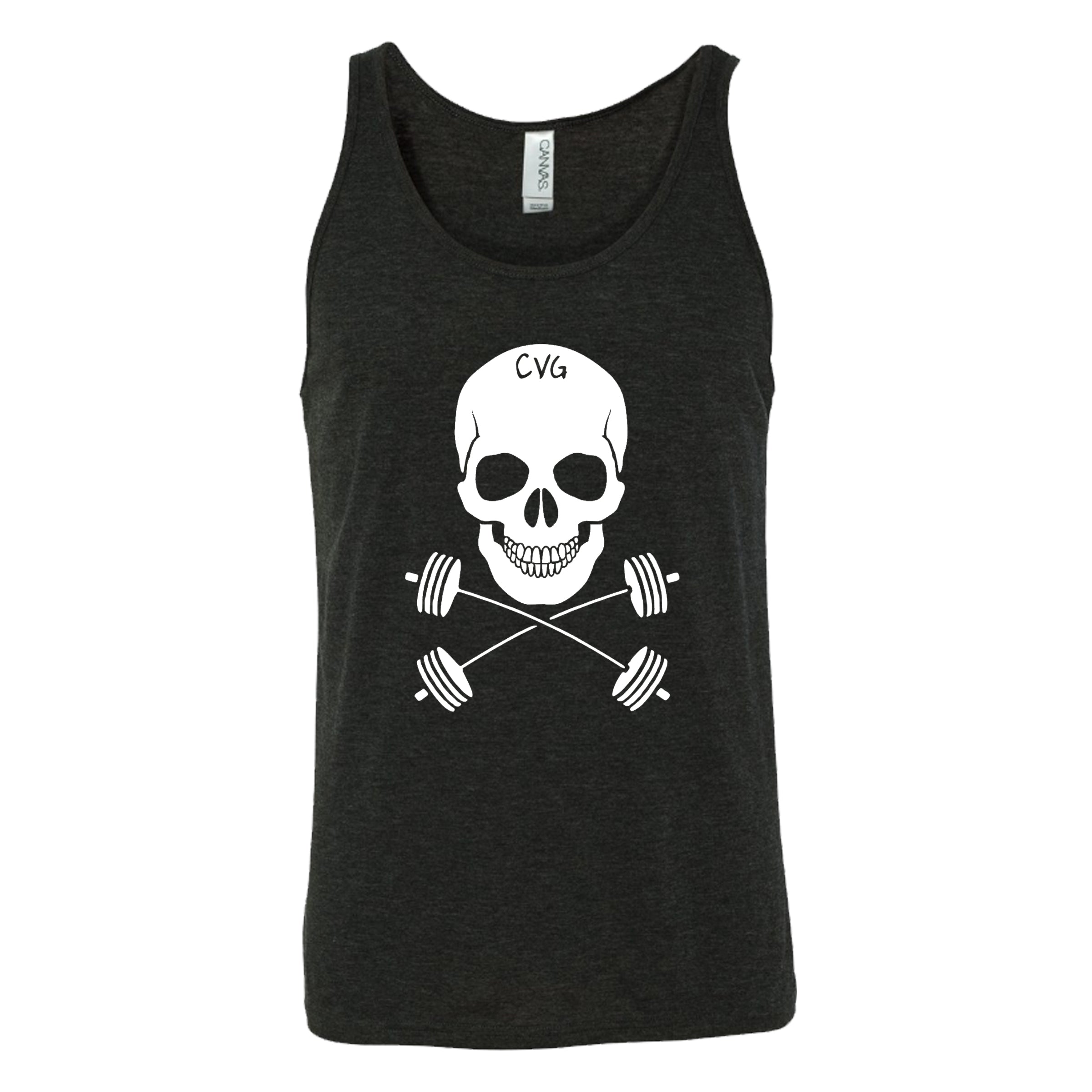 Skull & Barbell Crossbones Graphic T-Shirt - Unisex Cotton Tee for Gym, Workout & Casual Wear