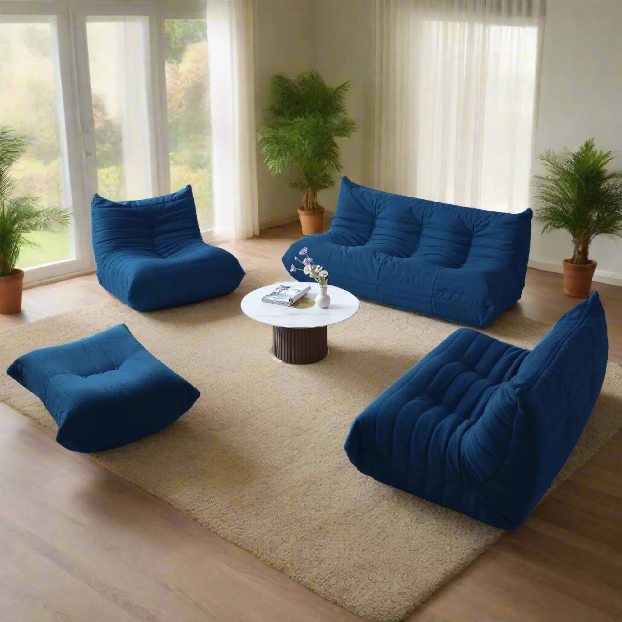 Modular Cozy Togo Sofa Set - Ultra Comfortable Modern Sectional Couch for Living Room | Perfect for Small Spaces, Apartments & Home Theater Seating