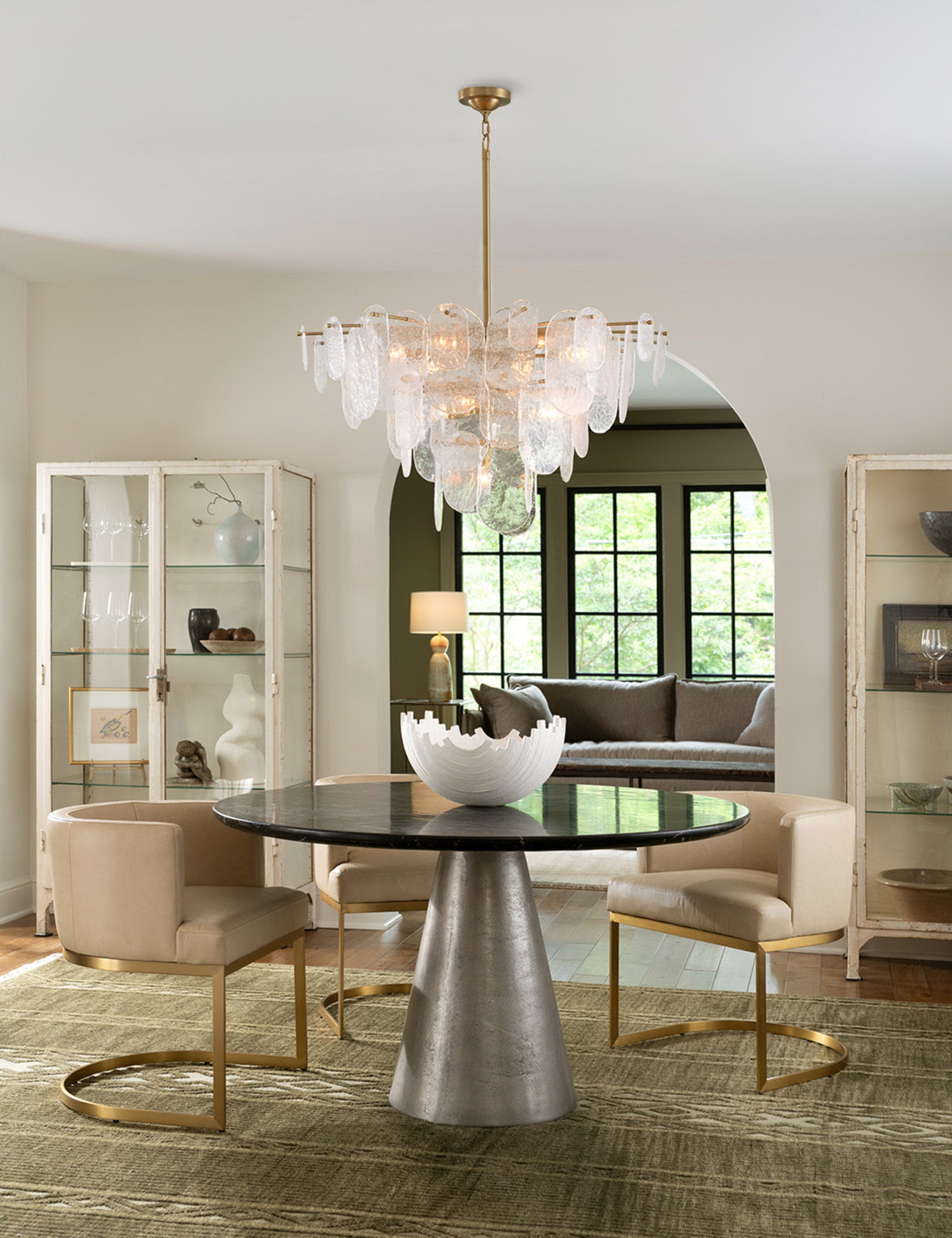 Regina Andrew Echo Chandelier - Modern Crystal Ceiling Light Fixture for Dining Room, Living Room & Bedroom | Elegant Home Decor Lighting Solution