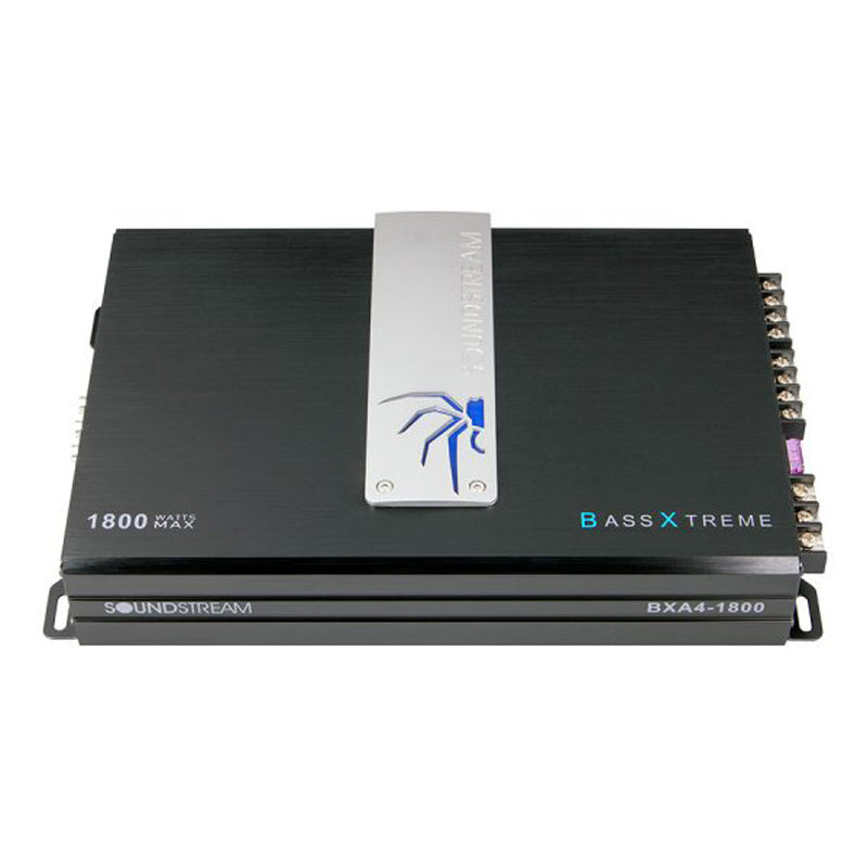 Soundstream BXA4-1800 (BXA41800) Bass Xtreme Series 1800W 4-Channel Car Amplifier - Powerful Audio Boost for Cars, Trucks & SUVs