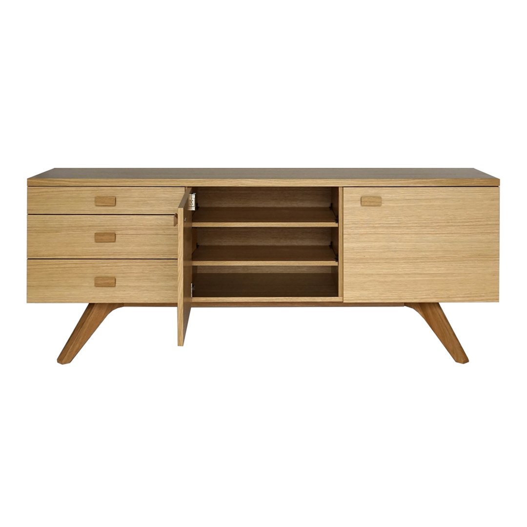 Matthew Hilton Cross Sideboard Case - Modern Wooden Storage Cabinet for Living Room, Bedroom & Office | Stylish Furniture Organizer for Home Decor