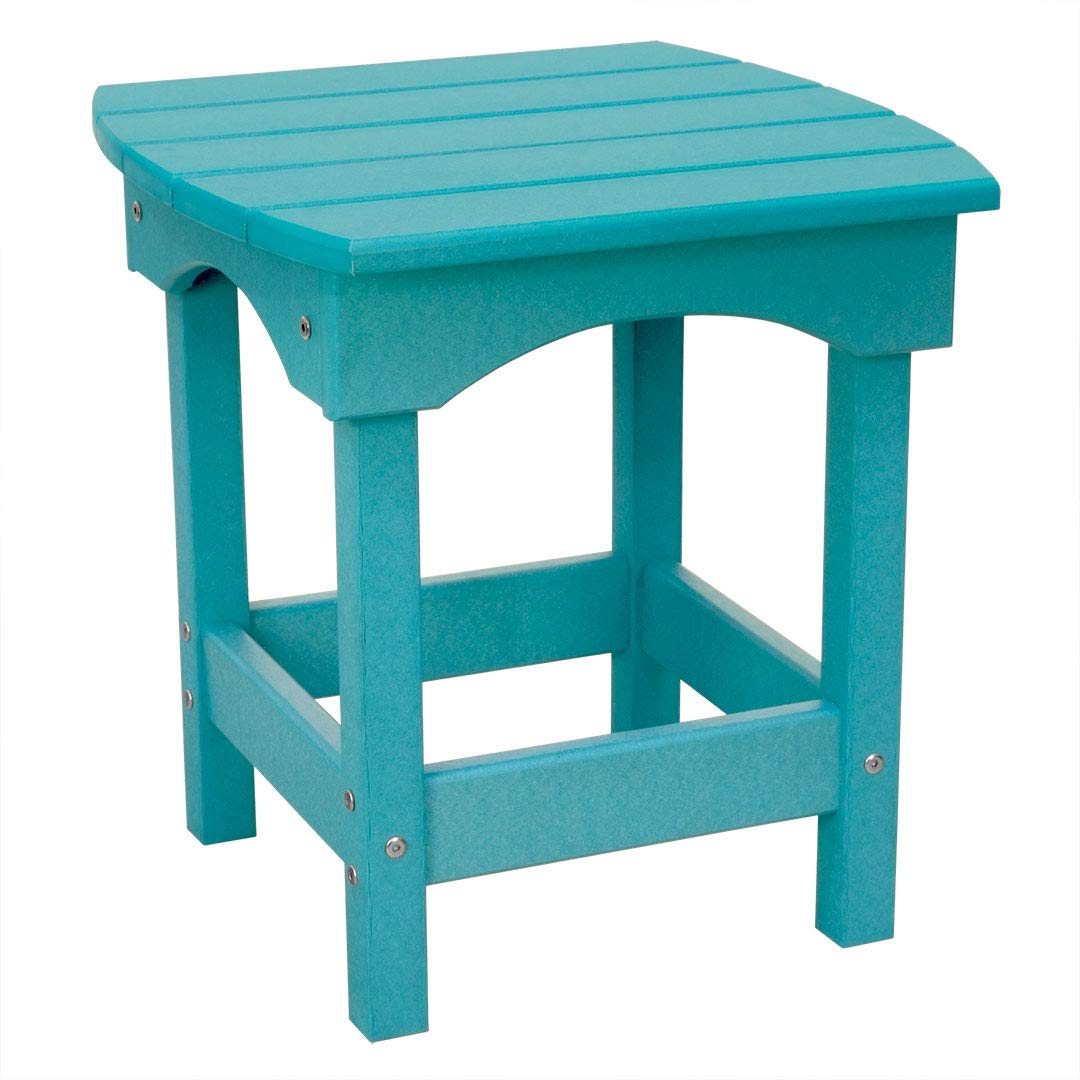 Harbor Side Table - Aruba Blue - Modern End Table for Living Room, Bedroom, or Office - Small Accent Table with Stylish Design - Perfect for Coffee, Books, and Decor