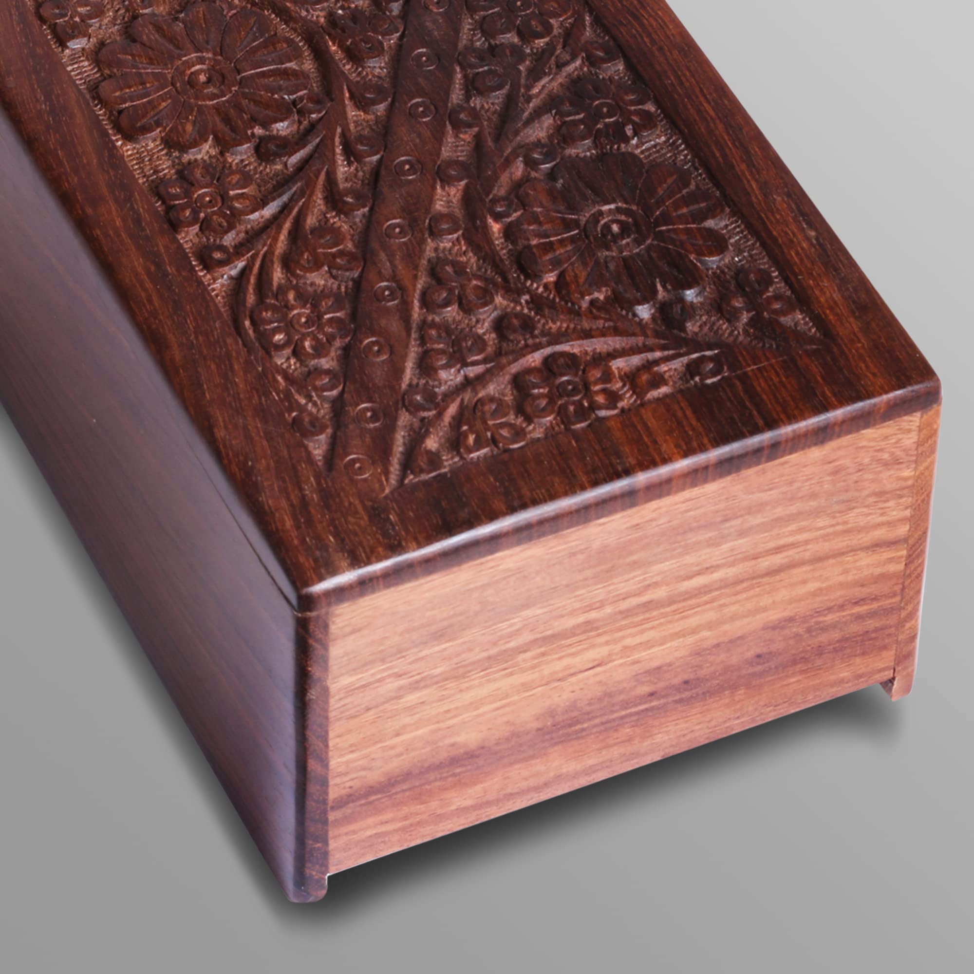 Handcrafted Wooden Keepsake Urn Box for Human & Pet Ashes - Memorial Cremation Urn for Adults, Infants, Cats - Small Decorative Burial Urn for Home Display & Funeral Ceremonies