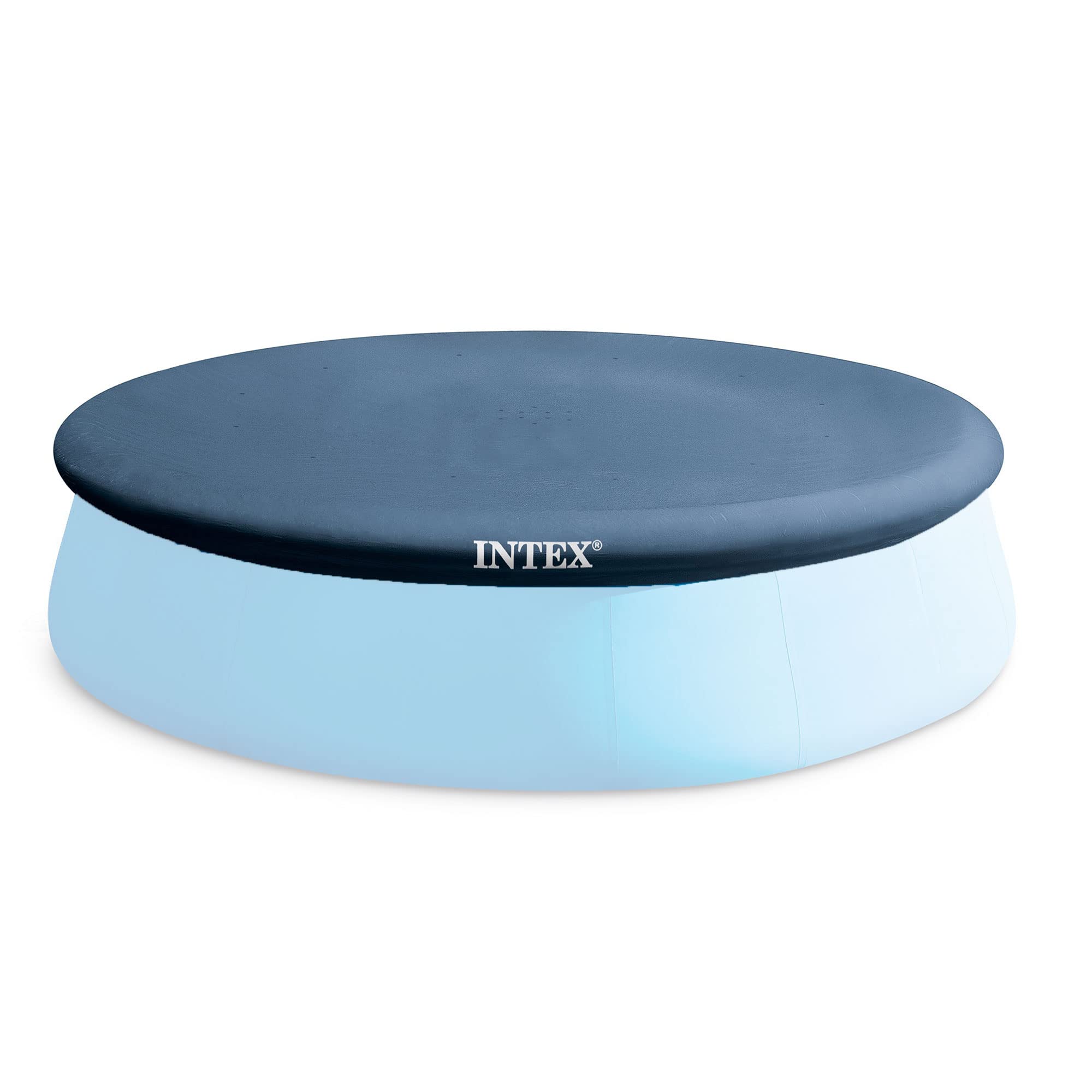 Intex 12ft x 30in Round Metal Frame Above Ground Swimming Pool Set with Filter Pump & Vinyl Cover - Perfect for Backyard Family Fun, Summer Parties & Outdoor Relaxation