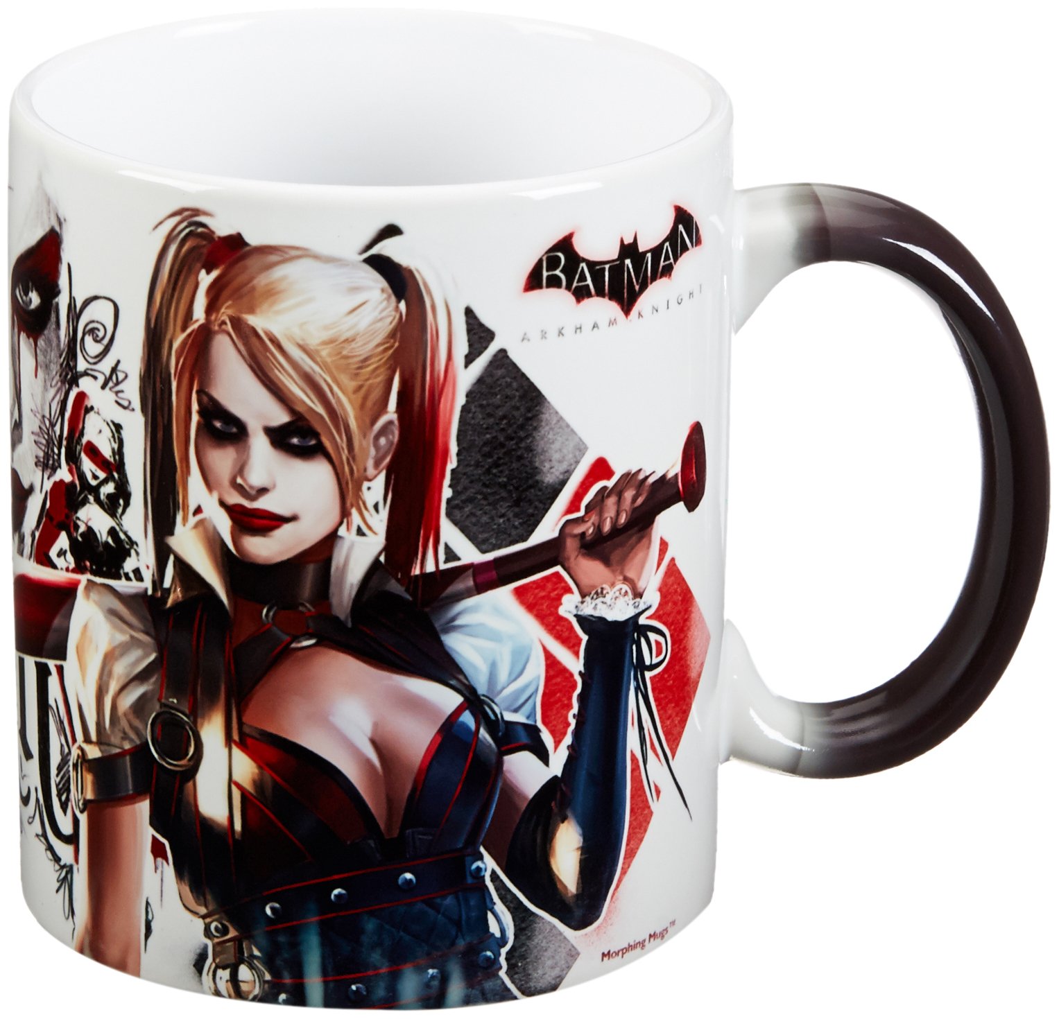 Batman Arkham Knight Harley Quinn Morphing Mug - Heat Activated Ceramic Coffee Cup for Superhero Fans - Perfect for Gifts, Collectibles & Home Decor