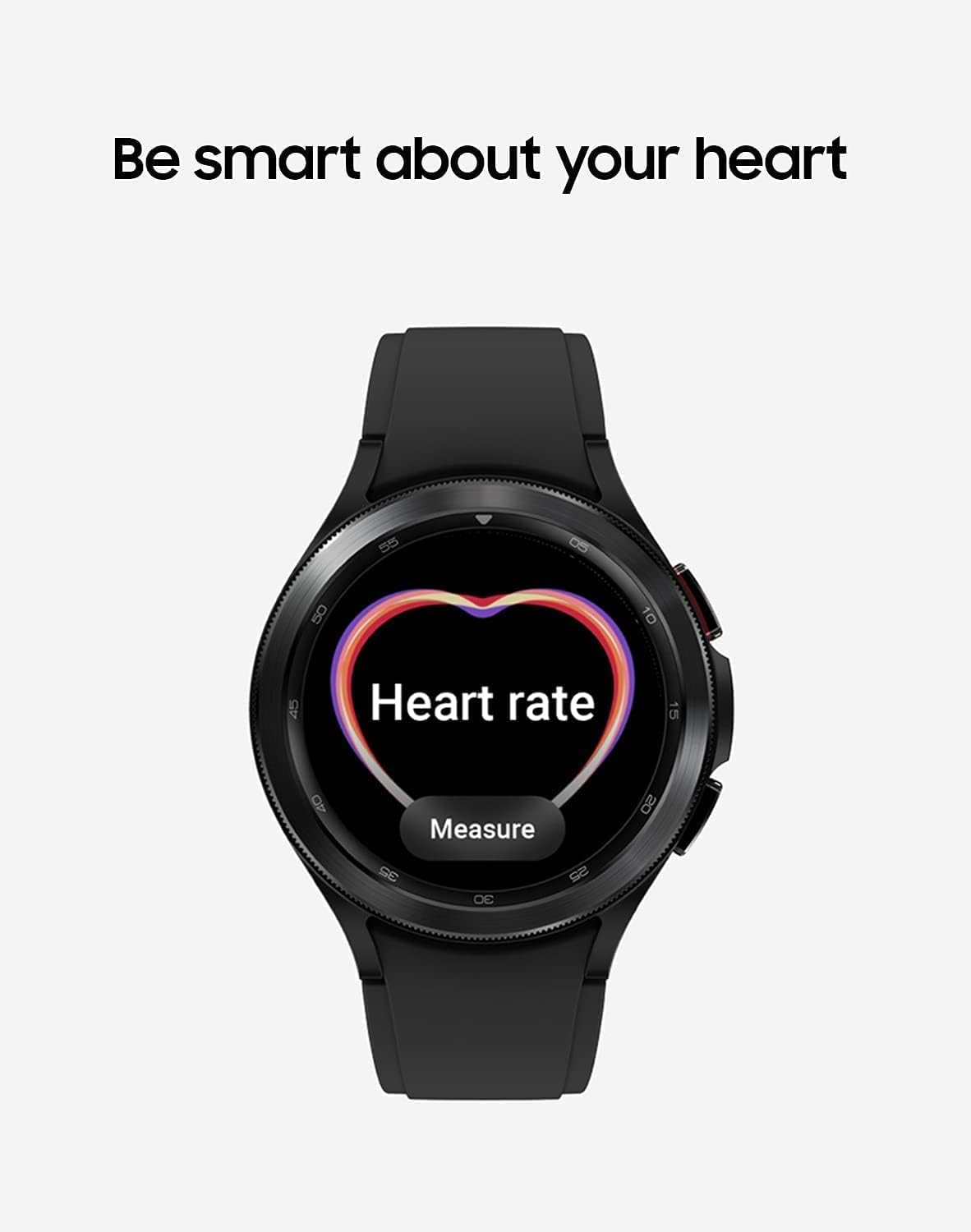 Samsung Galaxy Watch 4 44mm Smartwatch (SM-R870) - GPS, WiFi, Bluetooth, International Version - Black | Fitness Tracker, Heart Rate Monitor, Sleep Tracking for Android & iOS Users