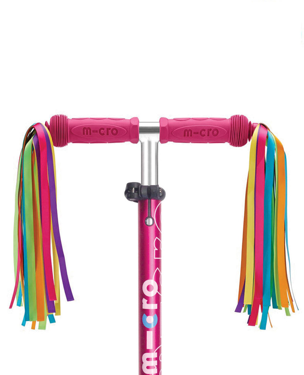 Pink Neon Micro Scooter Ribbons - Fun & Safe Accessories for Kids Scooters - Perfect for Outdoor Play, Birthday Gifts & School Activities