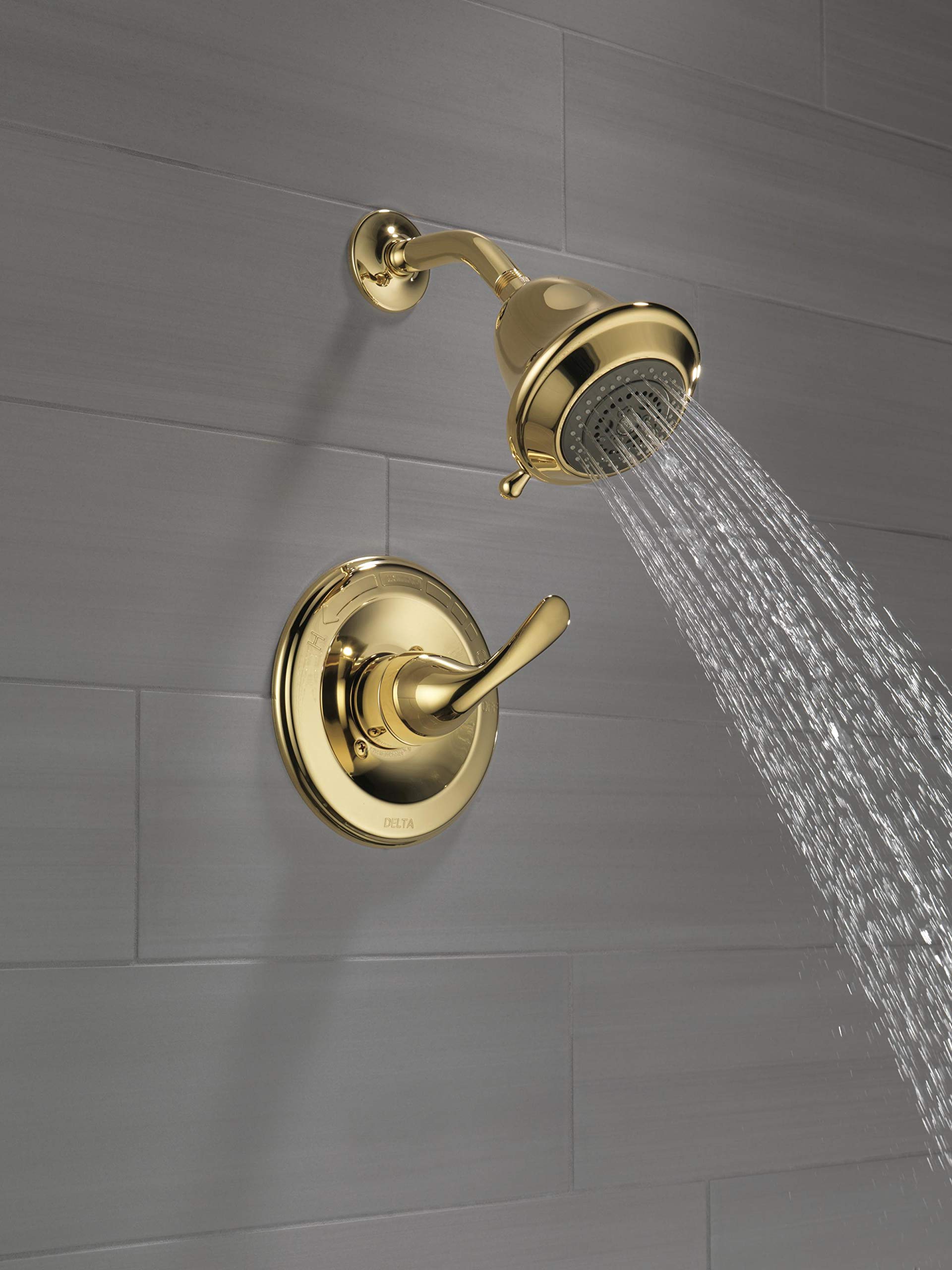 Delta Classic 13 Series 3-Spray Shower Faucet Set with Handle - Polished Brass T13220-PBSHC - Durable Brass Construction for Bathroom & Shower Remodel - Perfect for Modern Home Upgrades