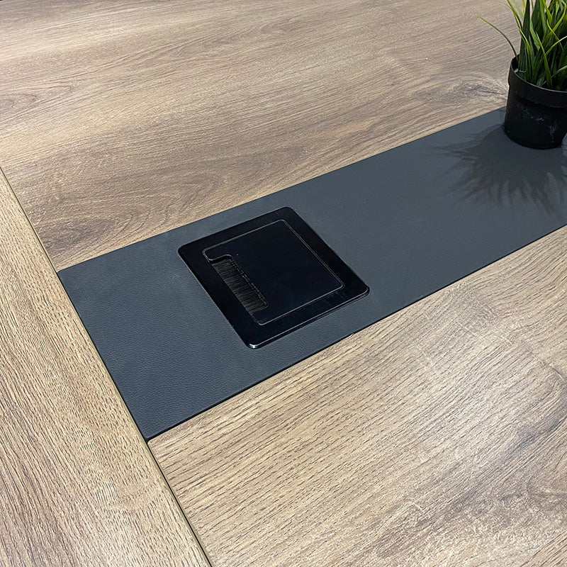 Premium VIDAL Conference Table 3.6m x 1.6m - Warm Oak & Black Finish for Executive Boardroom Meetings & Office Decor