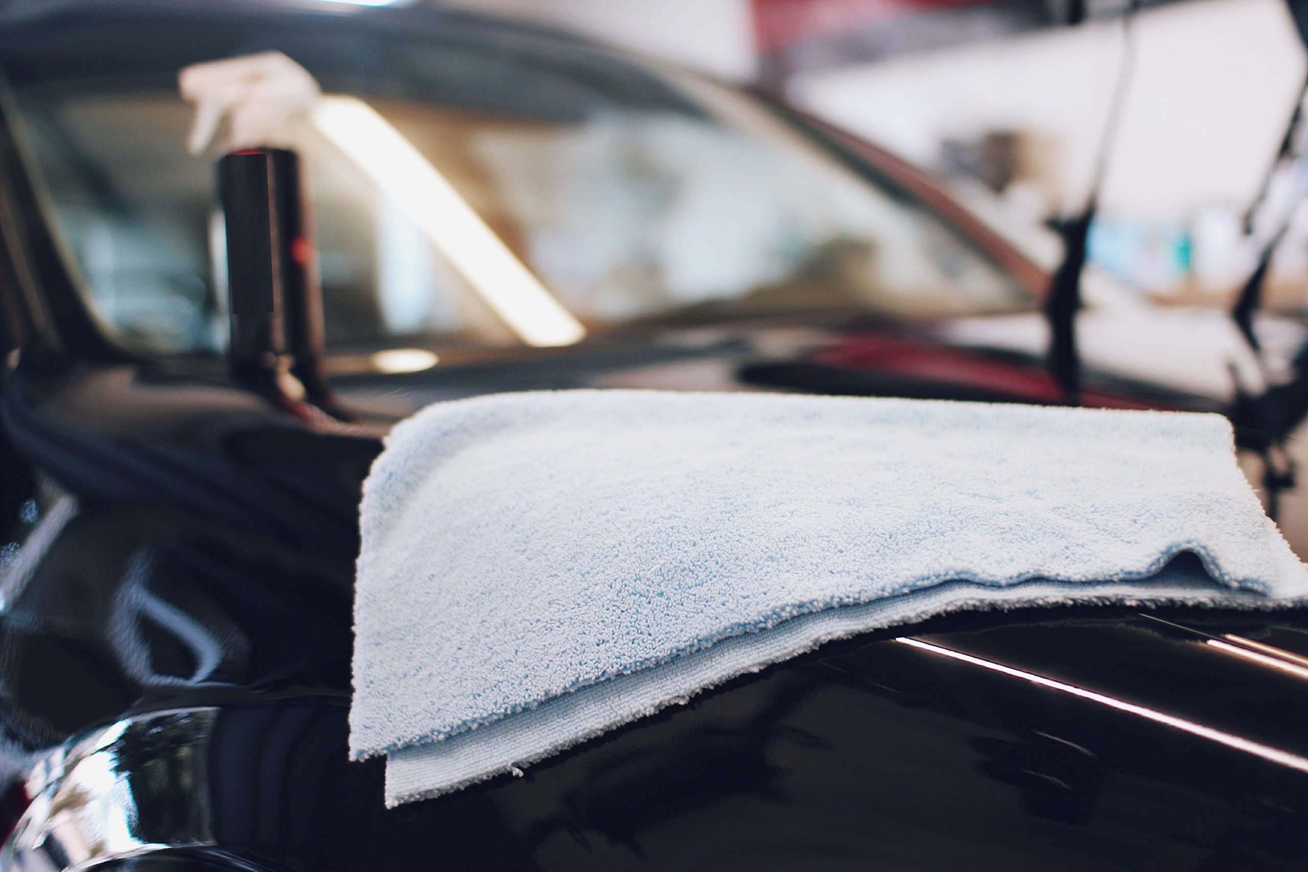 Autofiber Zeroedge Detailing Towel (5-Pack) - Premium Edgeless Microfiber Cloths for Car Polishing, Buffing, Window Cleaning & Waterless Wash | Streak-Free for Glass, Paint & Detailing | Blue | Perfect for Auto Detailing, Home Cleaning & Quick Wipes