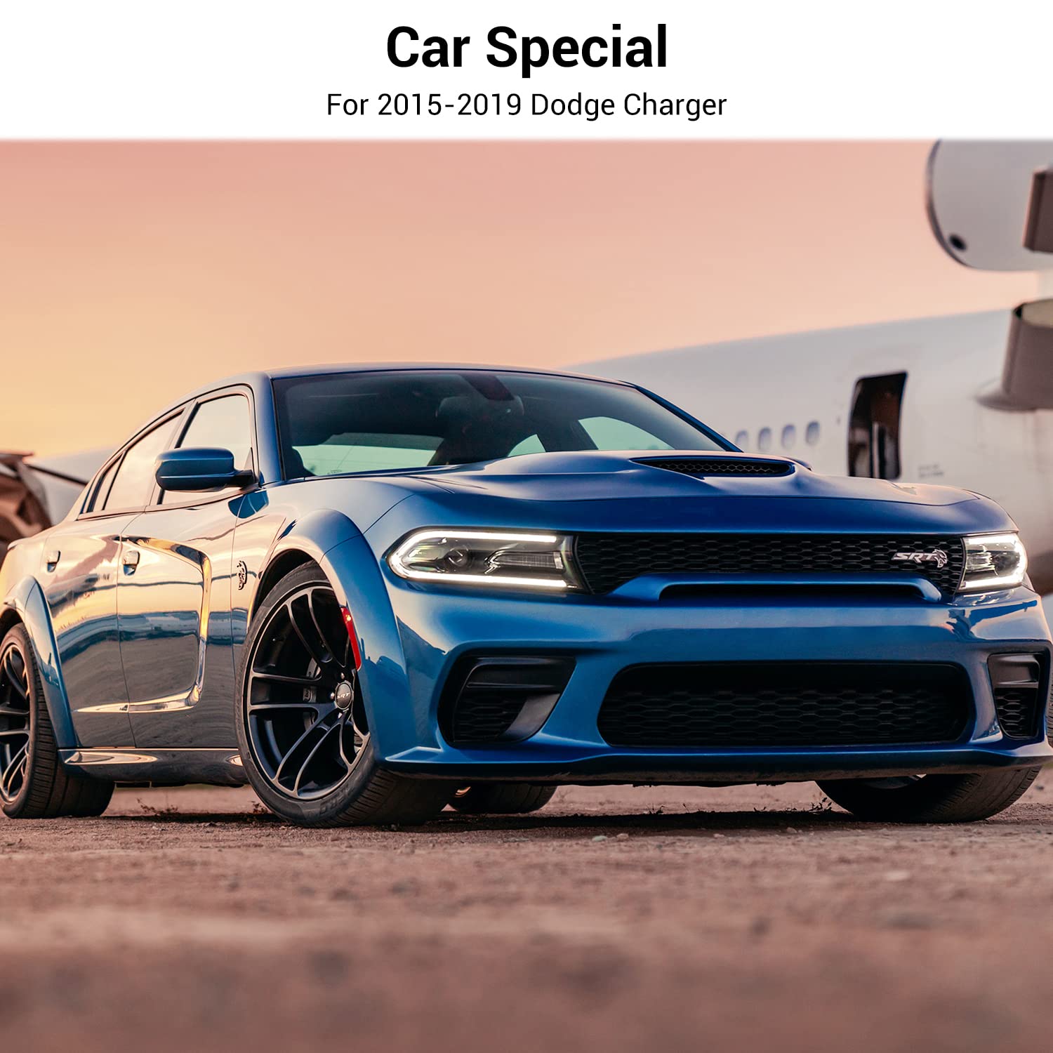 2015-2024 Dodge Charger Roof Grab Handle Cover Trim - ABS Blue Interior Accessories (4pcs) | Durable ABS Material | Perfect for Car Interior Upgrade & Protection