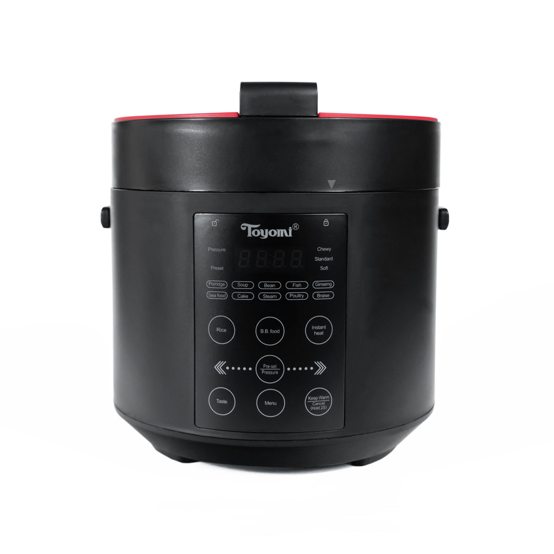 TOYOMI 2L Electric Pressure Cooker and Rice Cooker Combo with Duo Pot PC 2001 + 3.2L Matte Air Fryer AF 3255 Bundle Set - Perfect for Small Kitchens, Dorms, and Quick Healthy Meals