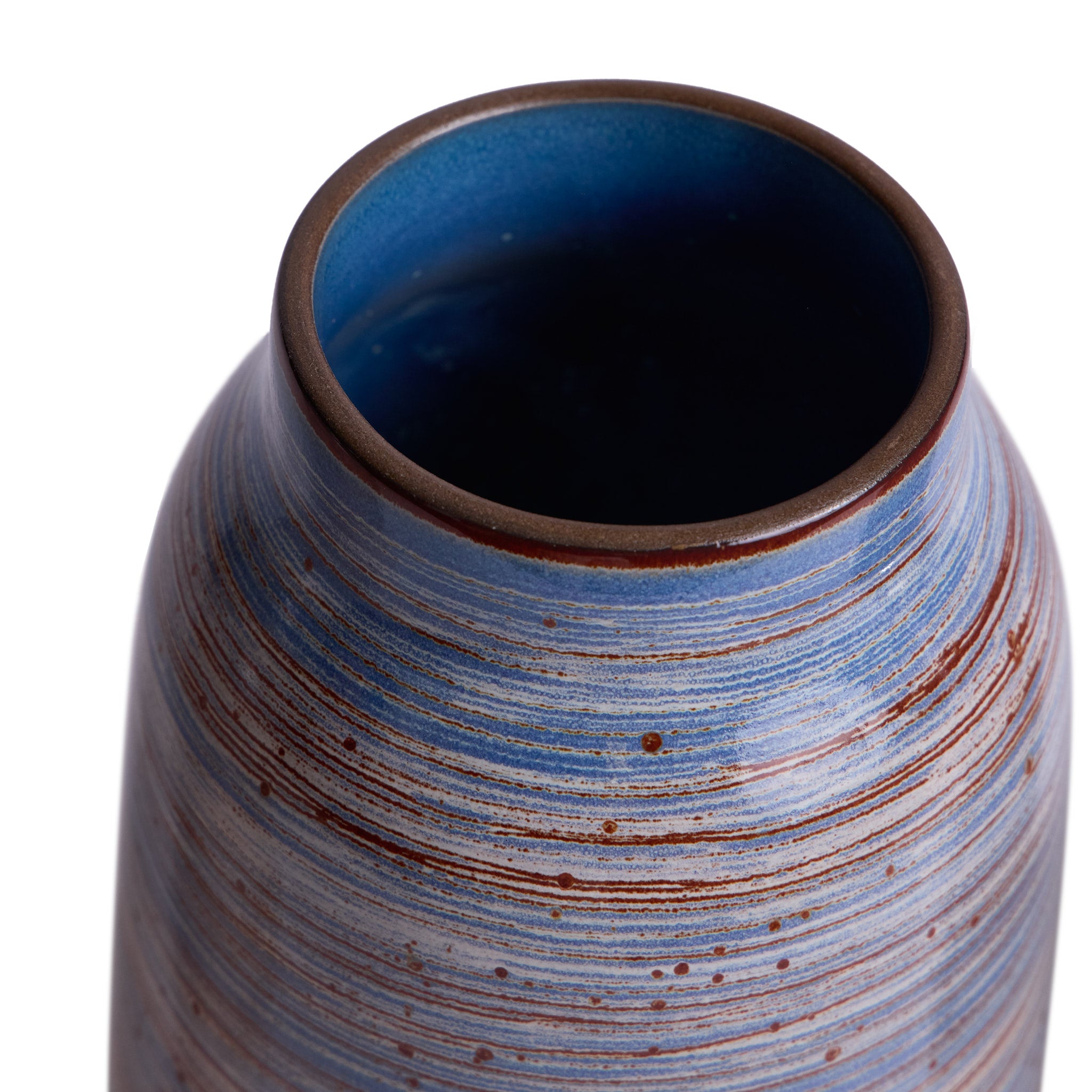 Handmade Tall Wire Combed Opal Vase - Pacific Blue, Buckwheat, Brick Red - Perfect for Home Decor, Wedding Centerpieces & Floral Arrangements