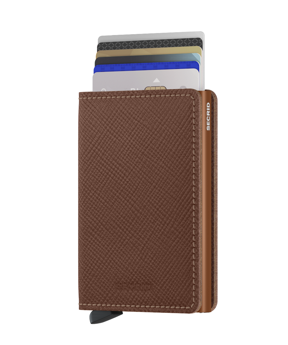 SECRID Slimwallet Saffiano Leather - RFID Blocking Minimalist Wallet for Men & Women | Perfect for Travel, Business & Everyday Use