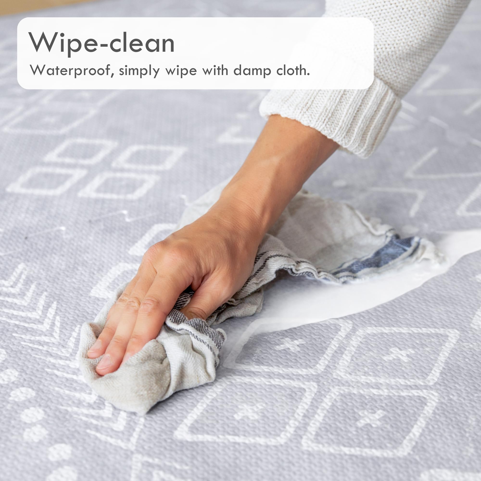 **Lillefolk Baby Foam Play Mat - Non-Toxic Interlocking Tiles for Kids & Toddlers - 8x6ft Gray Playmat for Tummy Time, Crawling, and Nursery Floor Protection**    *(Perfect for playrooms, daycare centers, and safe baby play areas!)*