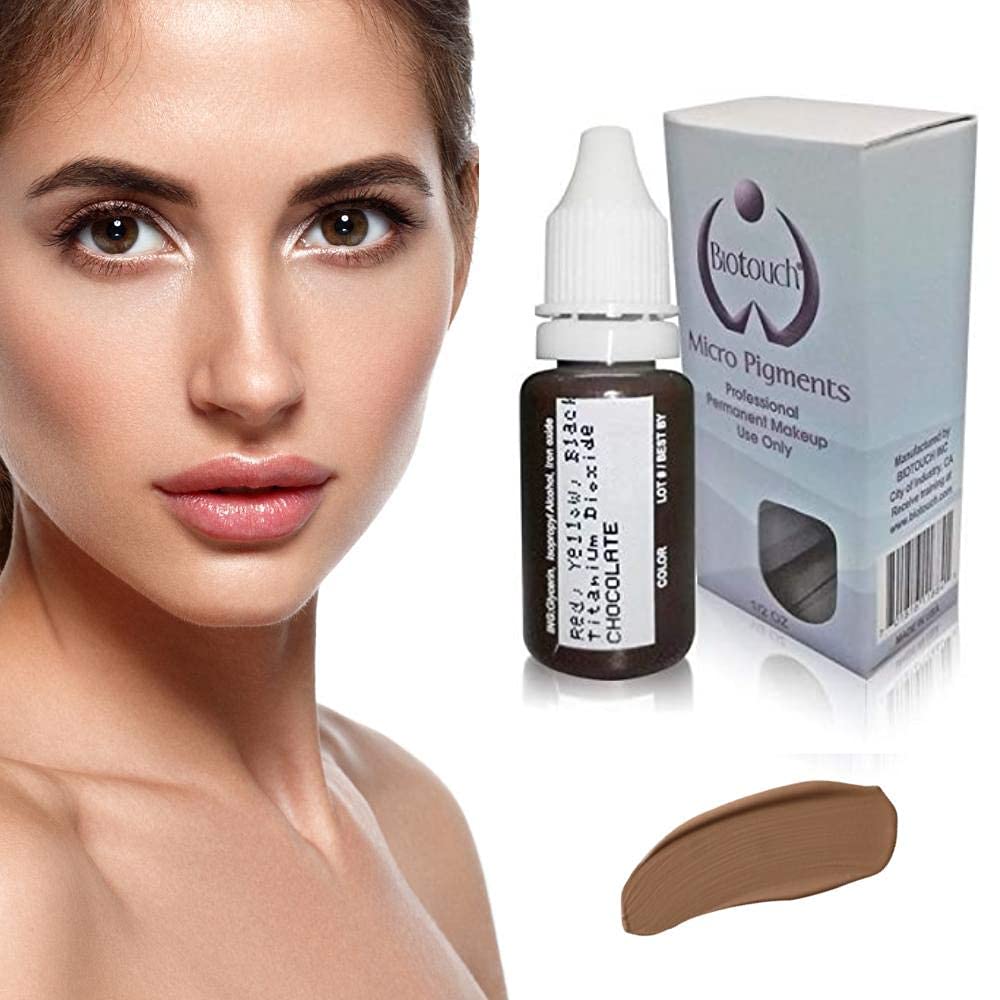 BIO TOUCH Microblading Pigments - 6 Bottles Professional Eyebrow Tattoo Ink Kit for Permanent Makeup | Salon & Home Use | Natural Looking Brows for Microblading, Ombre & Powder Brows