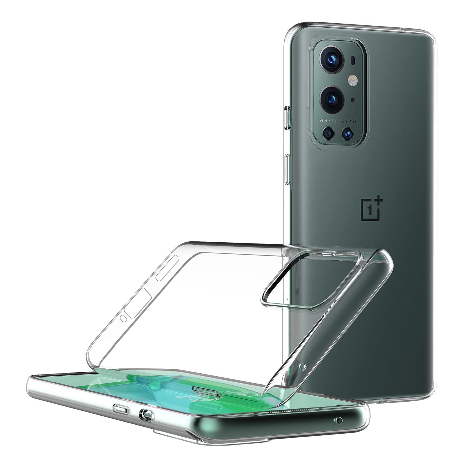AICEK OnePlus 9 Pro Case - Clear Silicone Bumper Protective Cover for OnePlus 9 Pro | Slim Fit, Shockproof & Scratch Resistant | Perfect for Daily Use, Work & Travel Protection