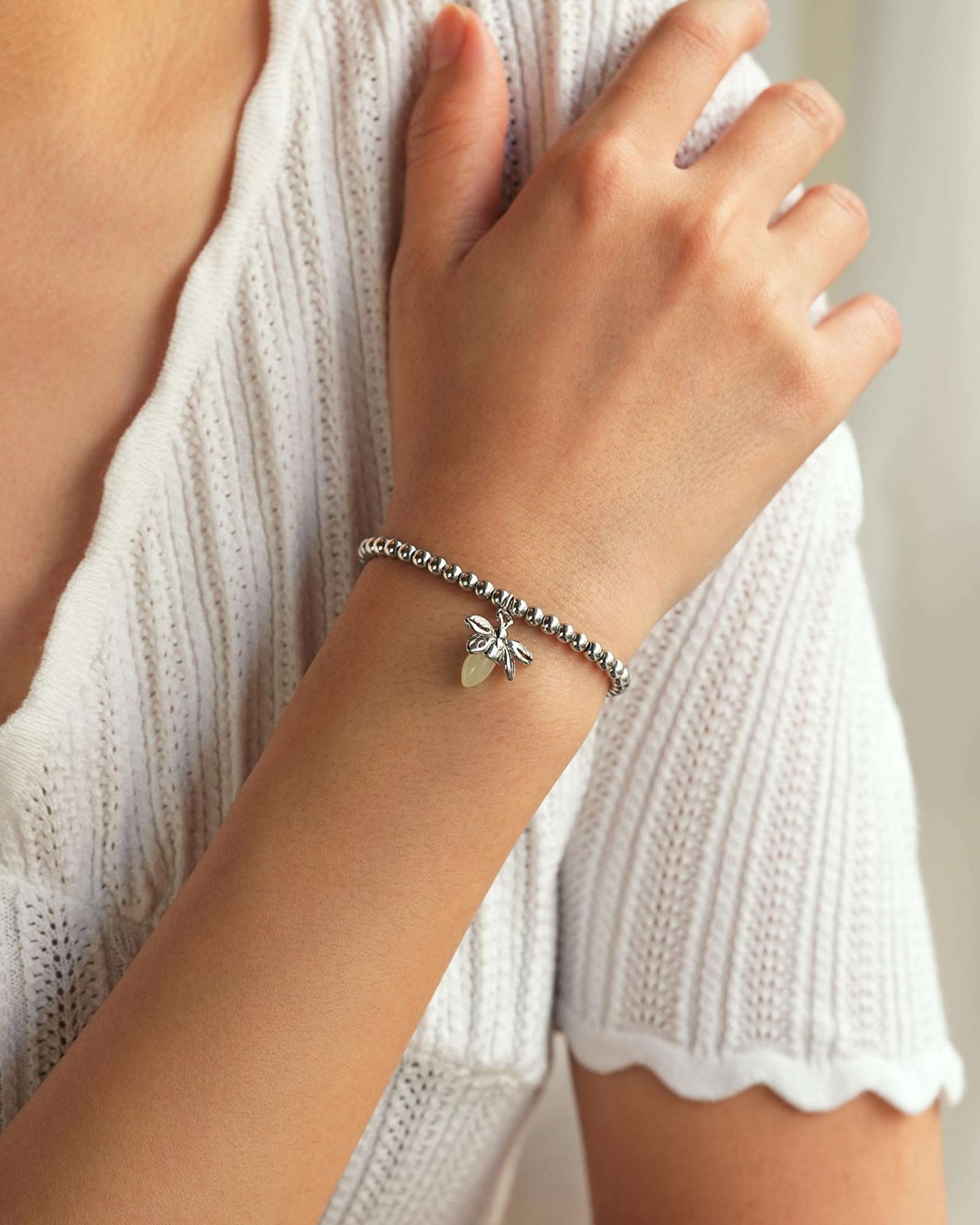 Lucky Firefly & Bumble Bee Bracelet for Women - Inspirational Jewelry Gift for Birthday, Christmas & Special Occasions - Perfect for Everyday Wear, Date Nights & Gift Giving