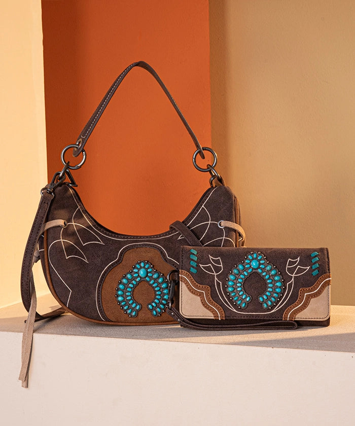 Montana West Concho Luna Crossbody Bag for Women - Stylish Leather Purse with Adjustable Strap, Perfect for Daily Use, Travel & Shopping