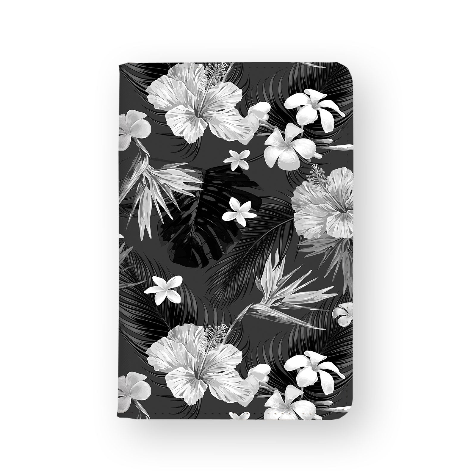 Black Floral Travel Wallet - RFID Blocking Passport Holder for Women & Men - Perfect for Airplane, Vacation & Business Trips