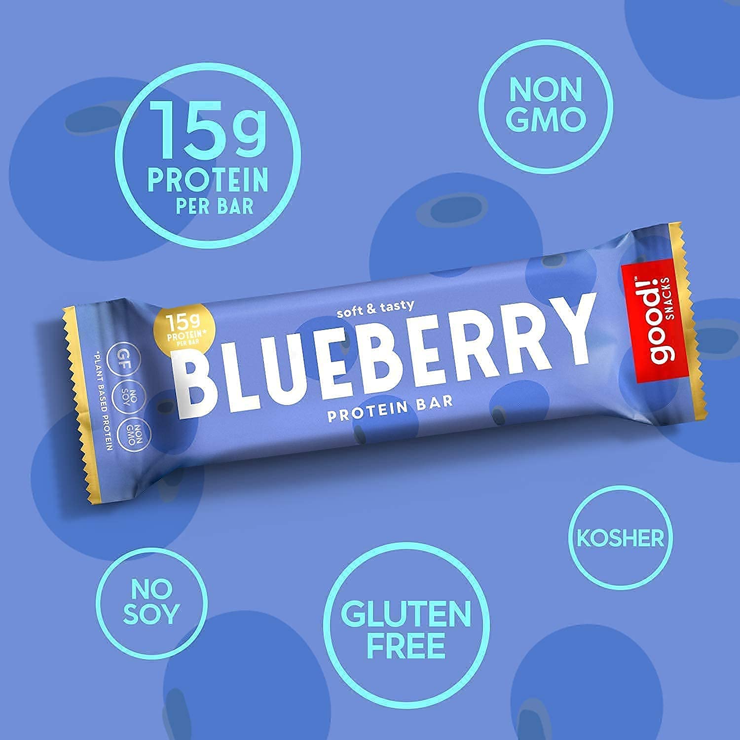 Vegan Protein Bars Bundle - Lemon & Blueberry (24 Bars) | Gluten-Free, Plant-Based, Low Sugar, High Protein (15g) | Healthy Meal Replacement & Energy Snacks | Perfect for Workouts, Office Snacking & On-the-Go Nutrition