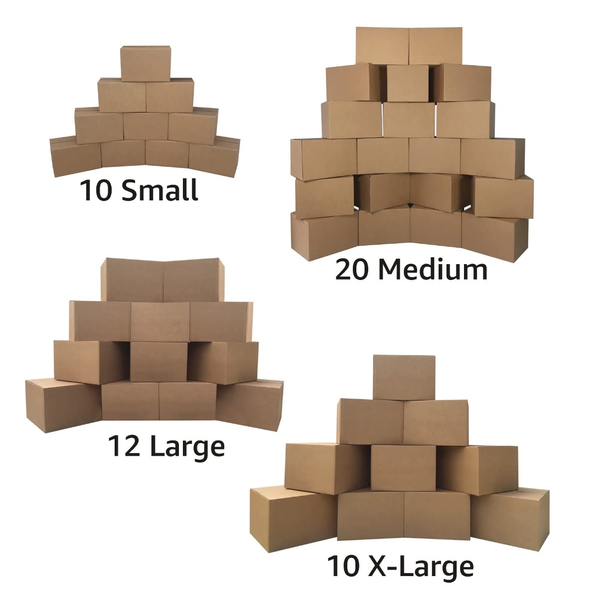 5 Room Economy Moving Kit with 67 Boxes & Packing Supplies - Perfect for Home Relocation, Office Move & Storage Organization