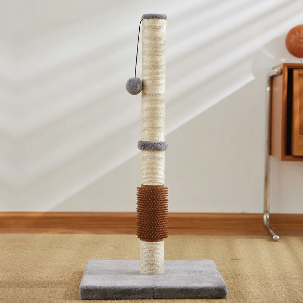 Durable Cat Scratching Post with Sisal Rope & Toy Ball - 60cm/80cm Height for Kittens & Adult Cats | Perfect for Indoor Play, Cat Tree Accessory & Feline Exercise