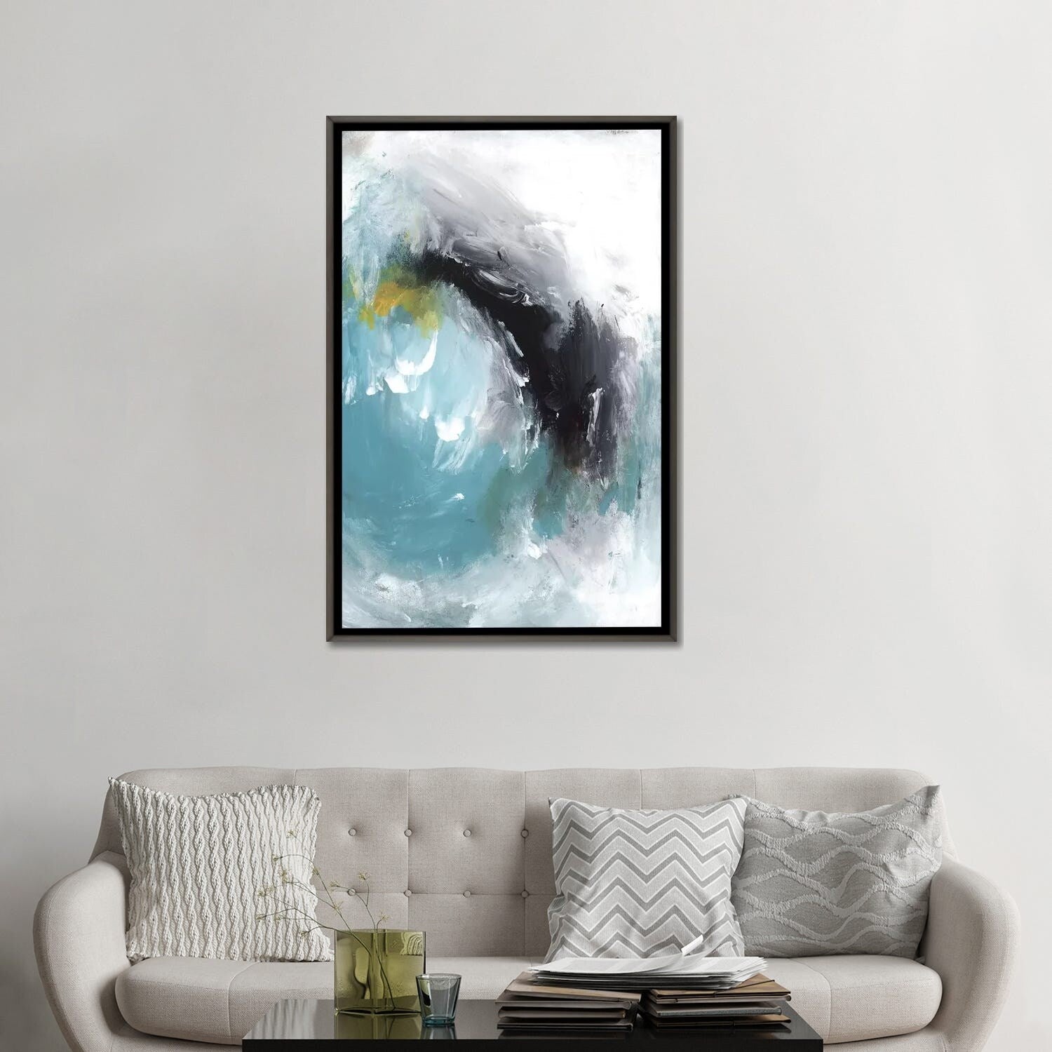 PI Studio Framed Aquamarine I - Elegant Wall Art for Living Room, Bedroom & Office Decor | Premium Framed Print for Home & Office
