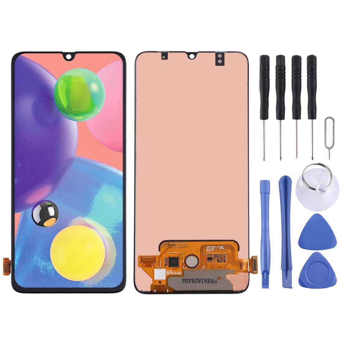 Original LCD Screen Replacement for Samsung Galaxy A70s with Digitizer & Touch Screen - Full Assembly Kit - Cracked Display Repair for Home & Office Use