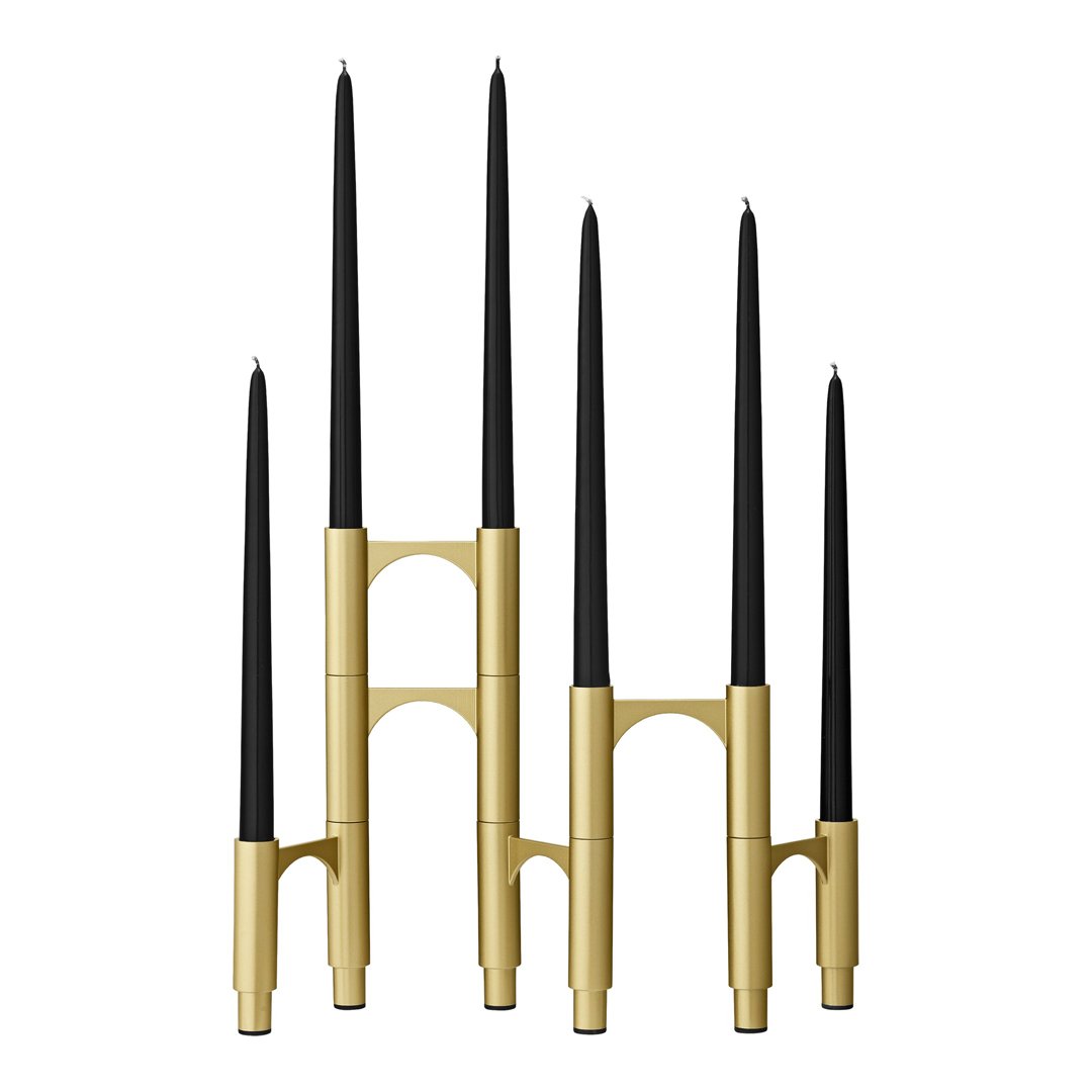 Compono Elegant Candle Holder Set of 2 - Modern Home Decor for Dining Table, Wedding Centerpiece & Romantic Ambiance