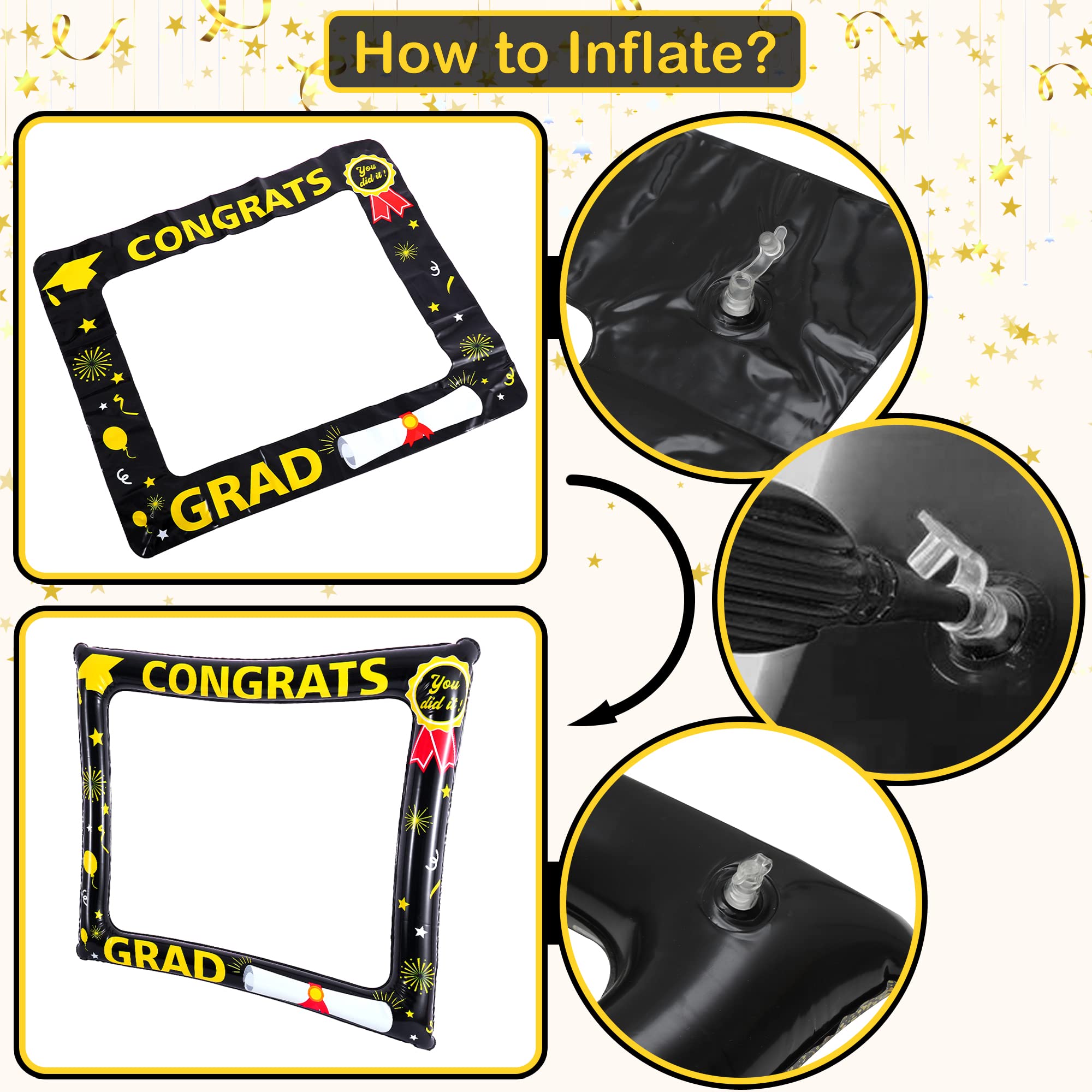 KatchOn 2025 Graduation Photo Booth Props - 20-Pack Large 30 Inch Photo Frame & Decorations | Graduation Party Supplies for Photoshoot, Ceremony & Celebration | Perfect for Graduation Parties, School Events & Yearbook Photos
