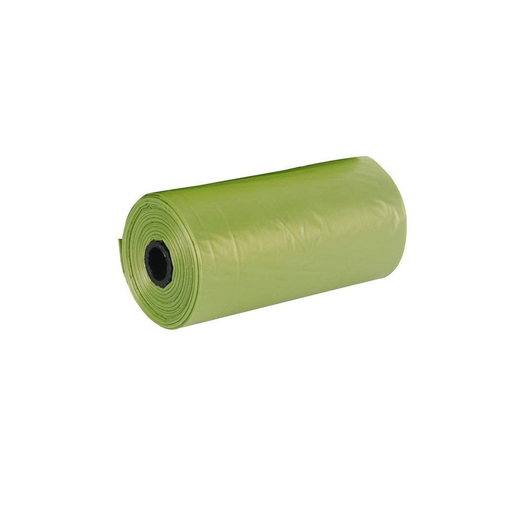 Eco-Friendly Disposable Biodegradable Trash Bags with Window - Flat Top Design for Household Waste Bins (Green, Standard Size) | Perfect for Kitchen, Bathroom & Office Recycling Bins