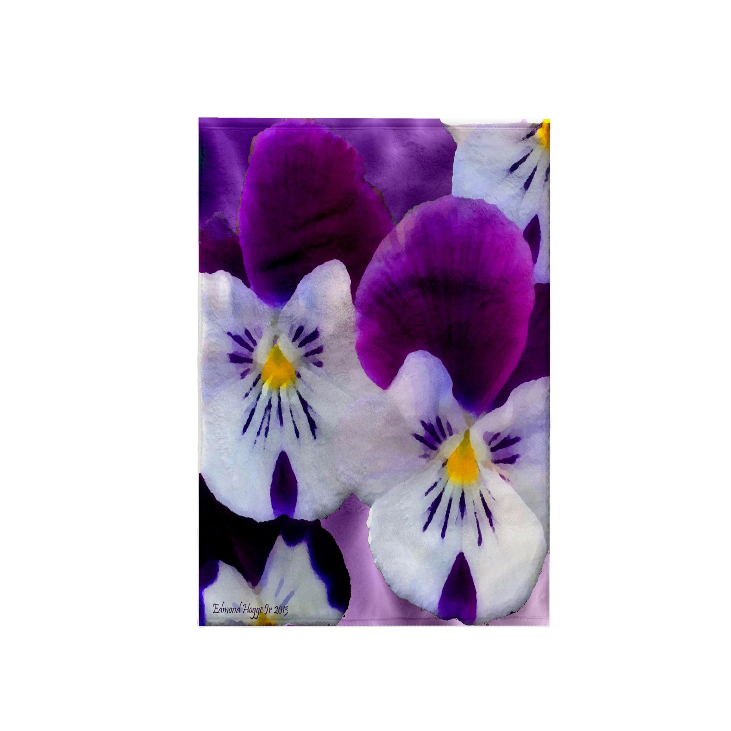 3D Rose Passionate Pansies Hand Towel 15x22 Inches - Soft Absorbent Kitchen & Bath Towel for Home Decor, Guest Bathroom, and Spa Use