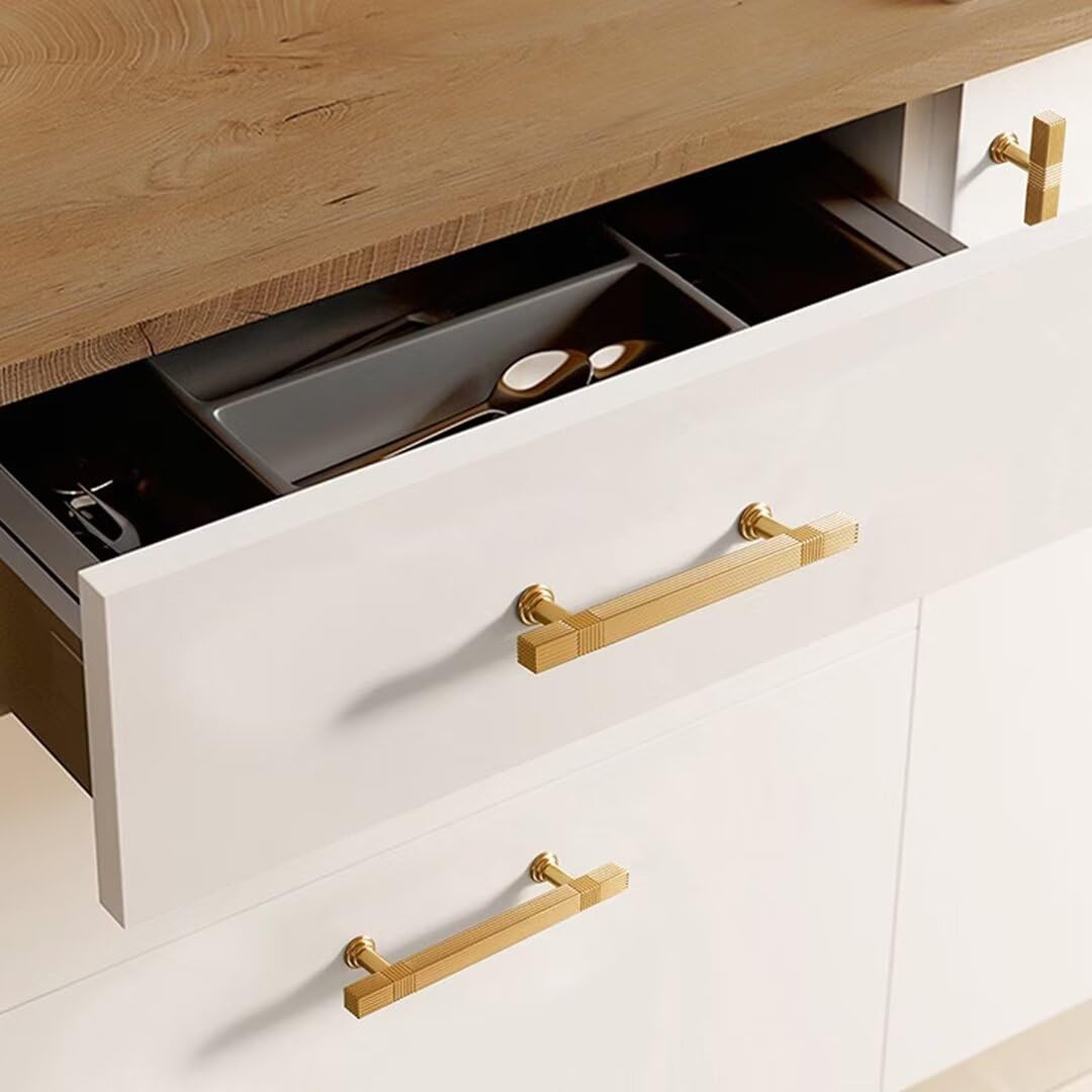 8 Pack Drawer Knobs & Pulls - Vintage Cabinet Handles for Dressers, Kitchen Cabinets & Cupboards | Durable Hardware for Bedroom, Closet & Home Organization