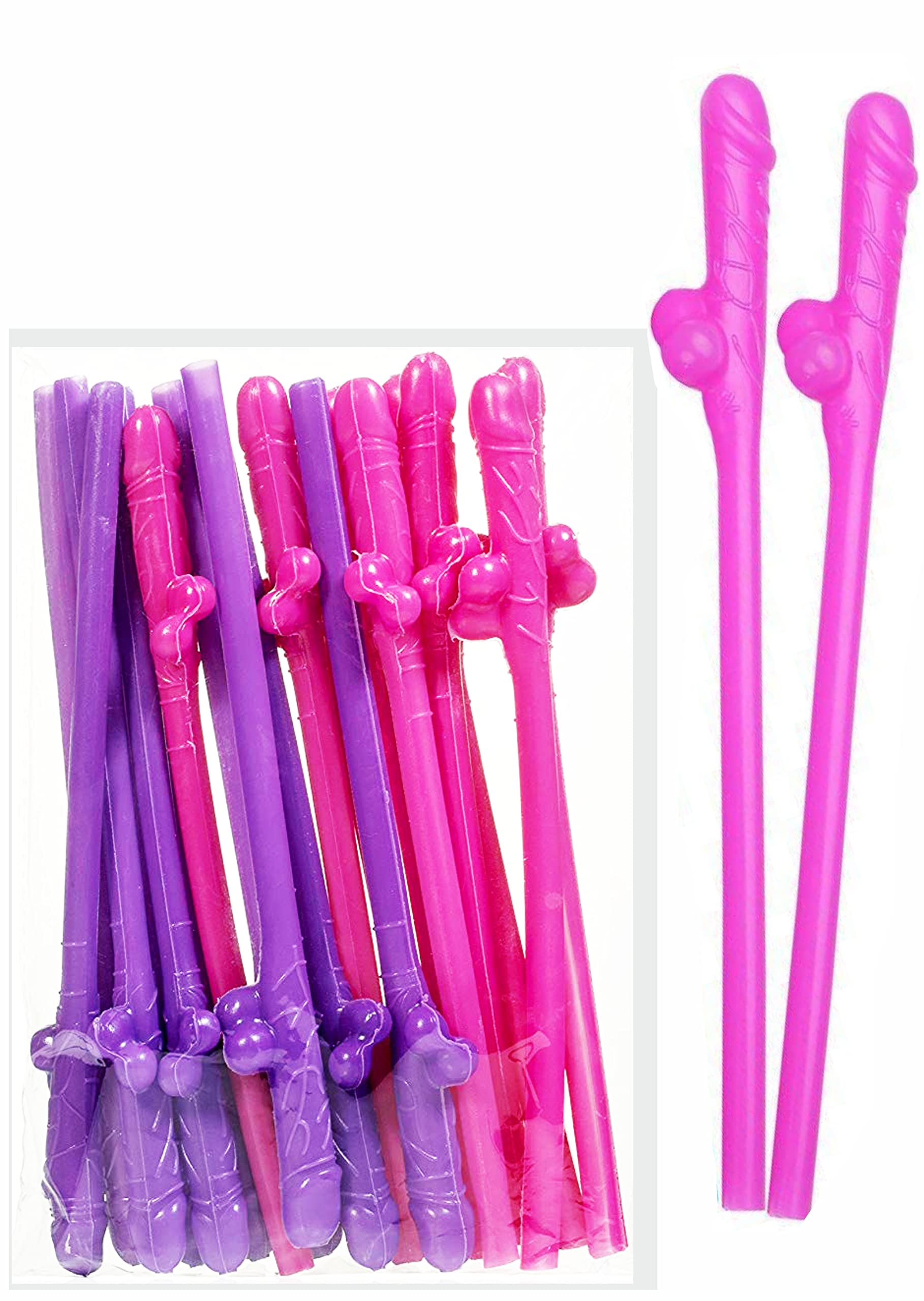 10pcs Bachelorette Party Straws - Fun Bride Drinking Straws with Naughty Decorations for Bridal Showers, Hen Nights & Bachelorette Favors - Perfect for Bachelorette Parties, Girls' Night Out & Wedding Celebrations